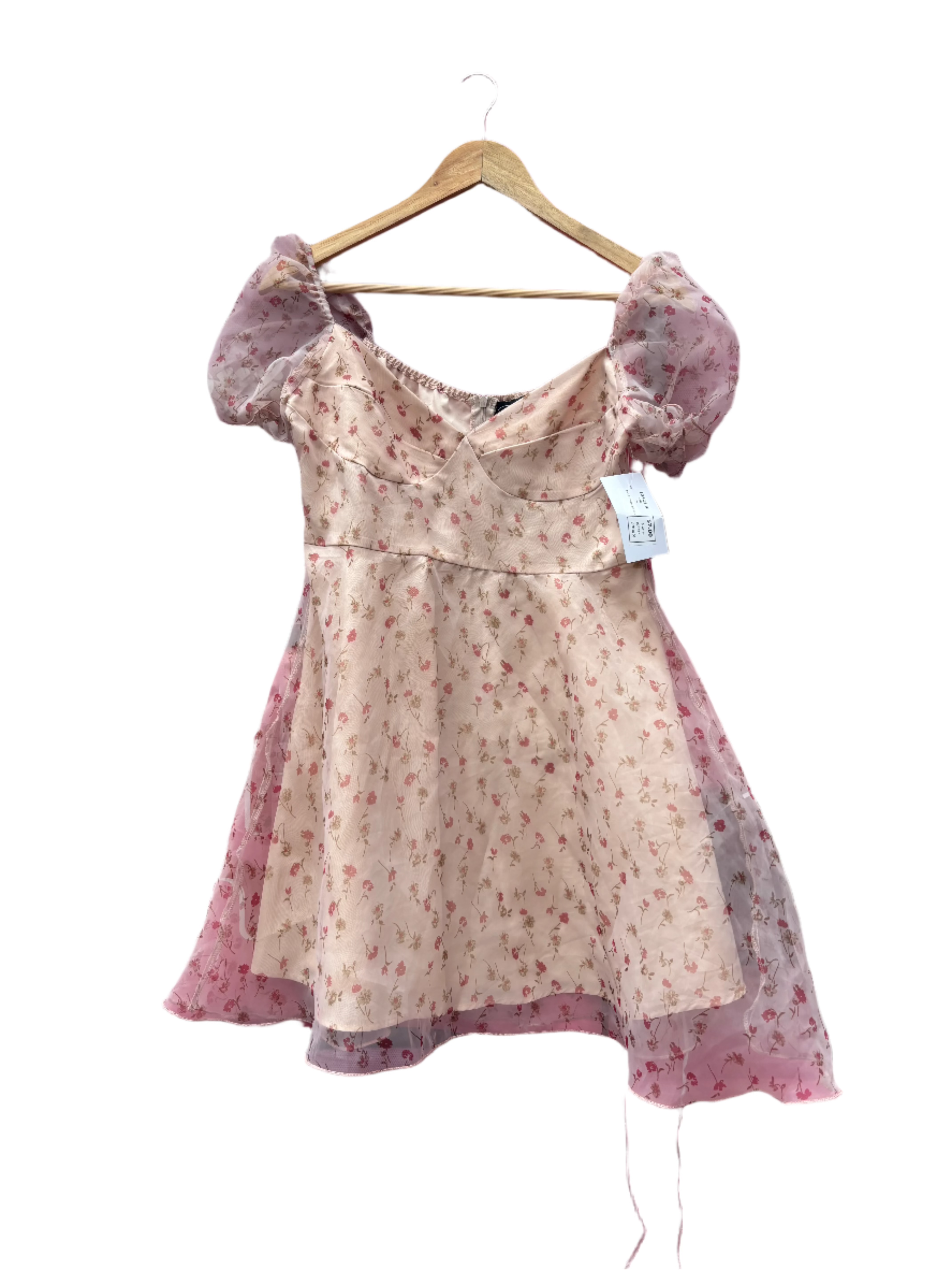 pink cider floral mesh dr4ess, m