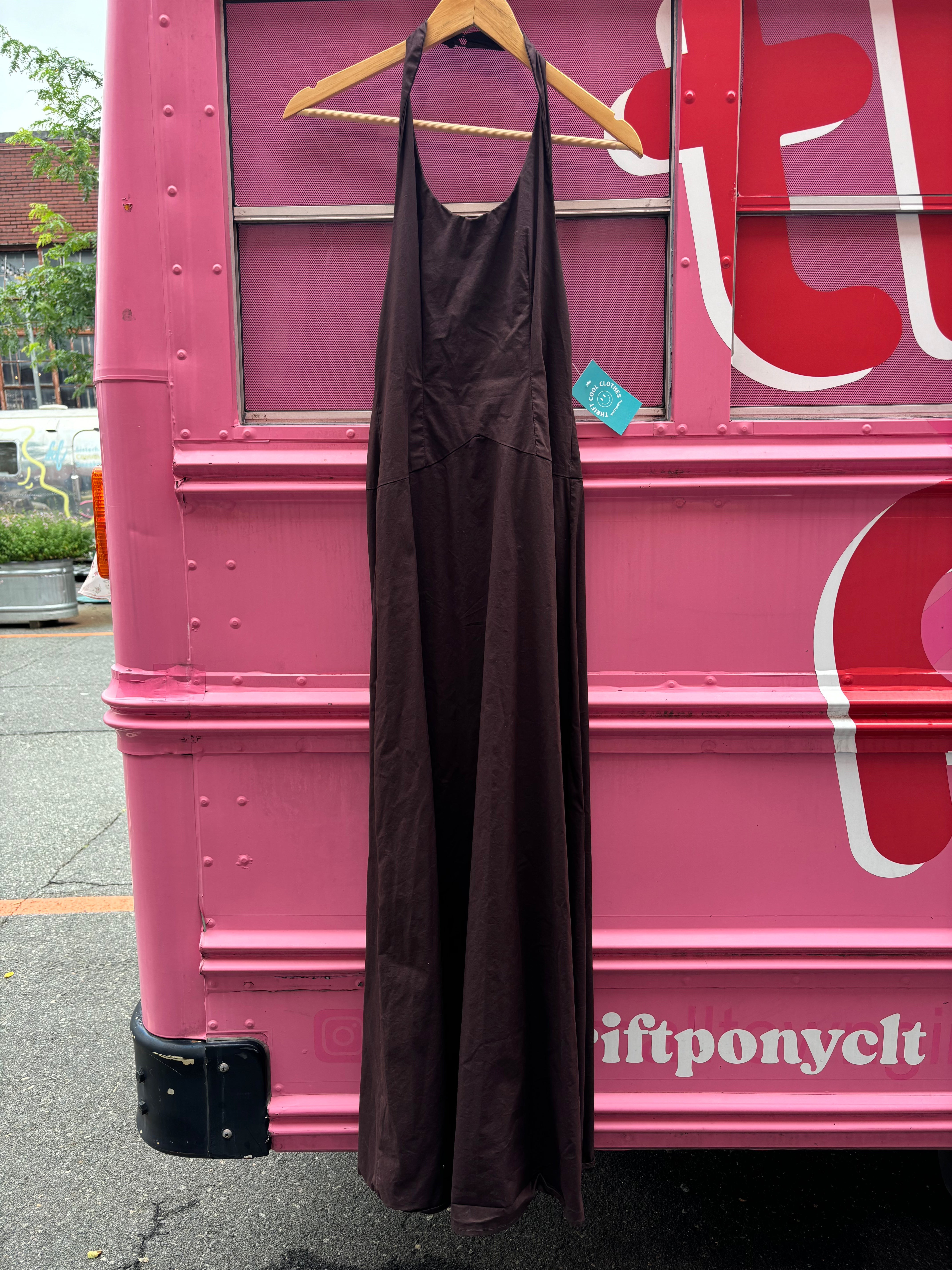 brown peppermayo halter dress, 2