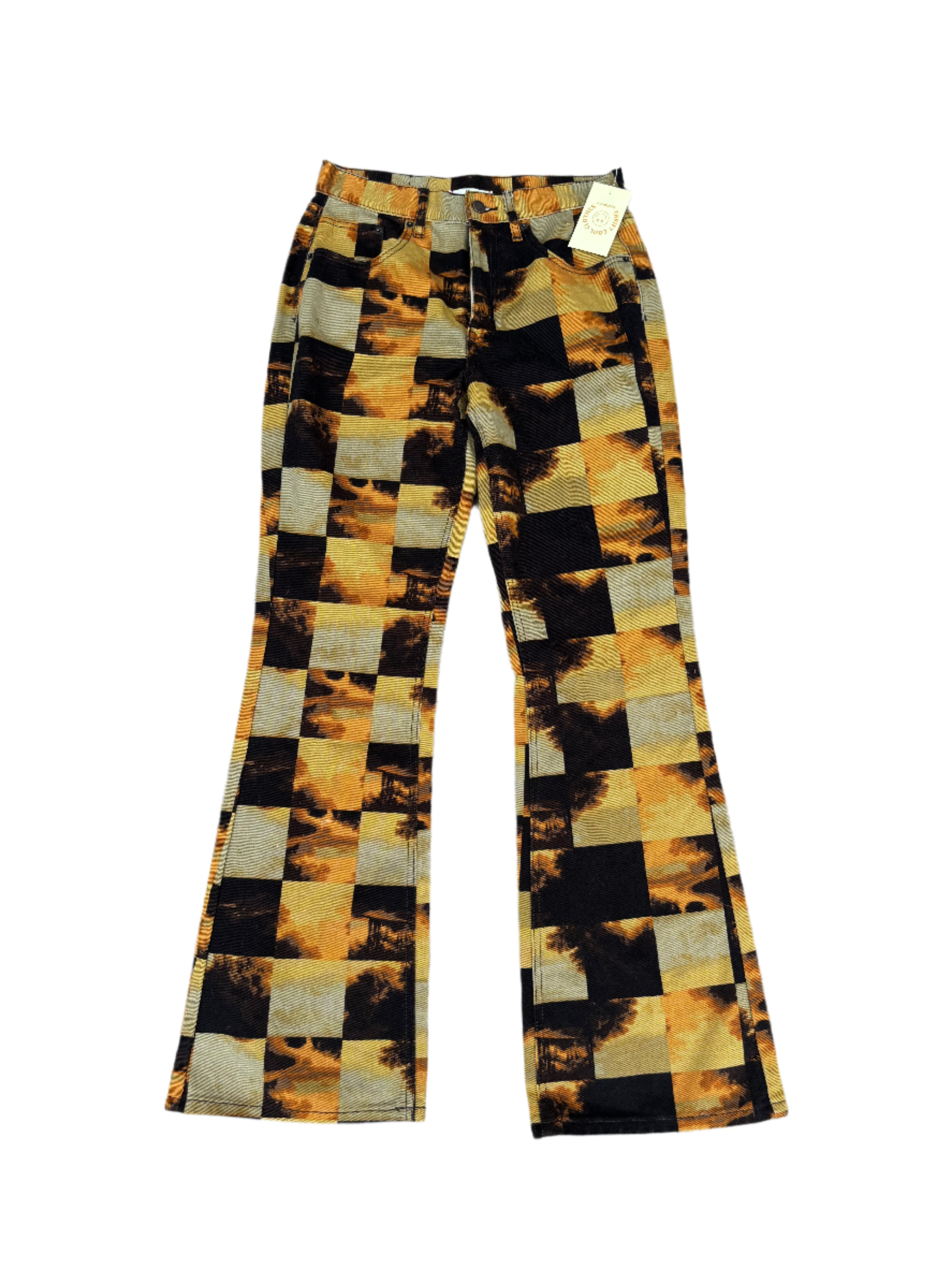 Orange brown Bdg Checkered pants, 28