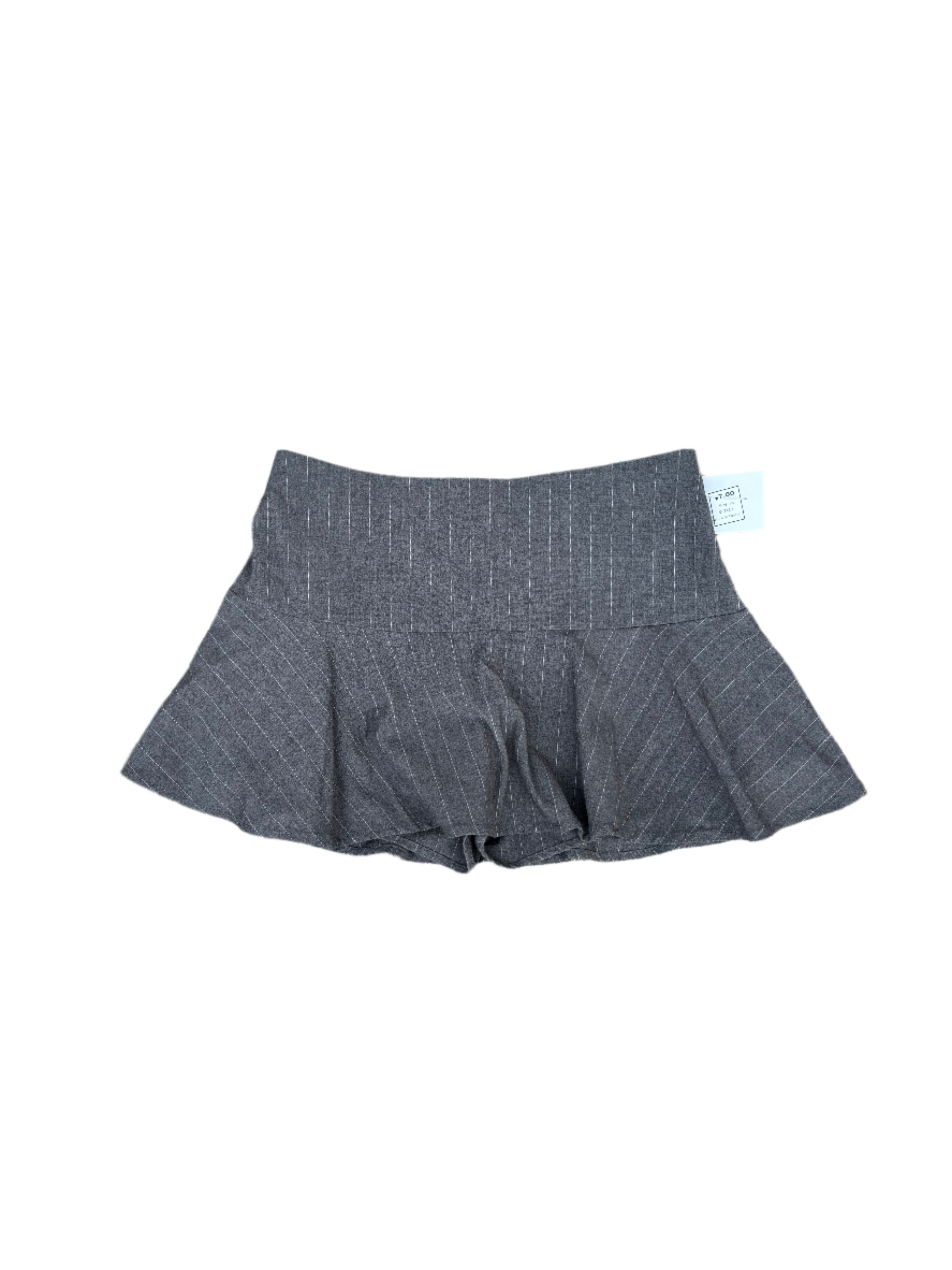 gray wild fable pinstripe pleated skirt, xs