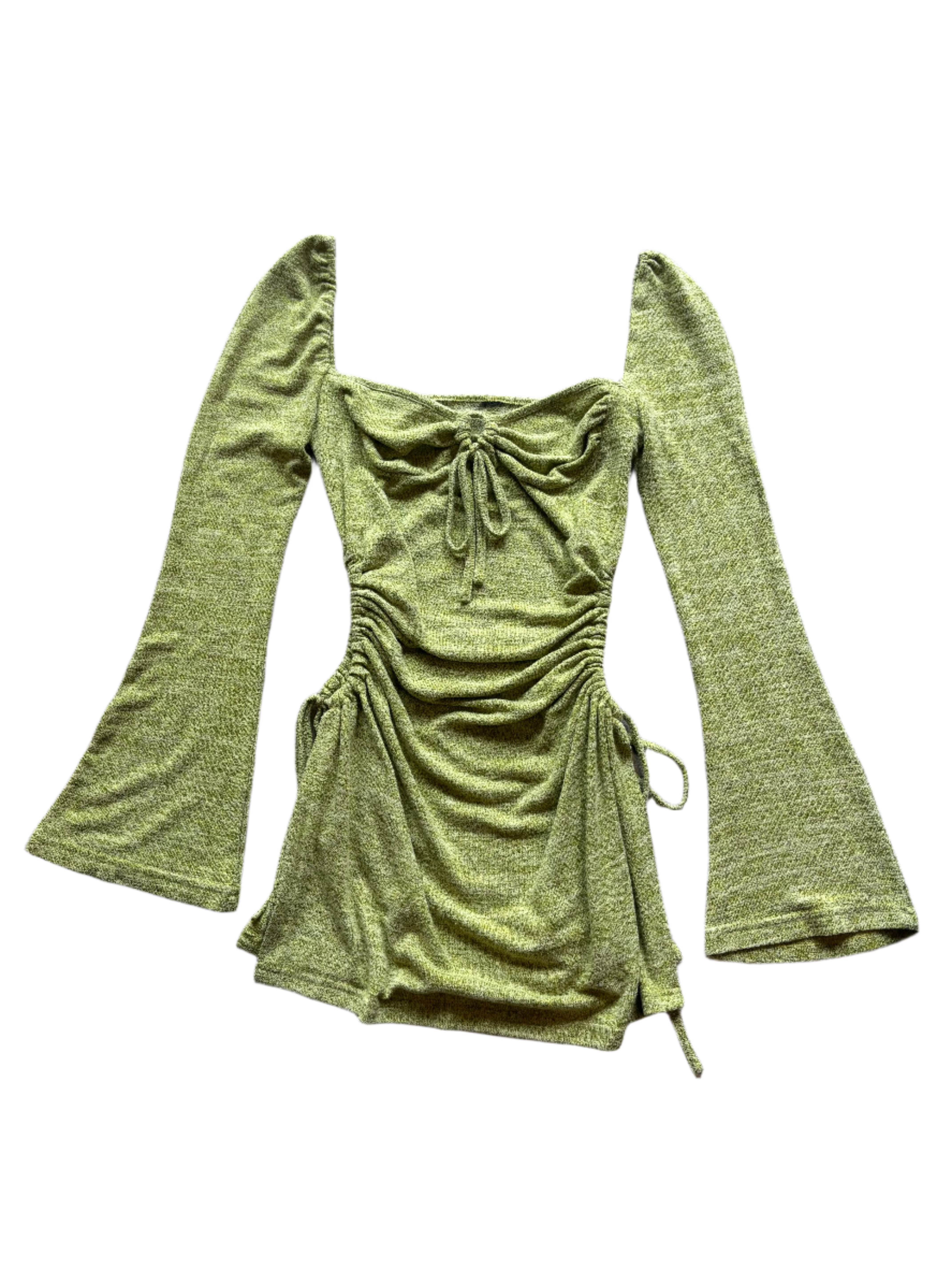 green  Short dress w side cutouts, s