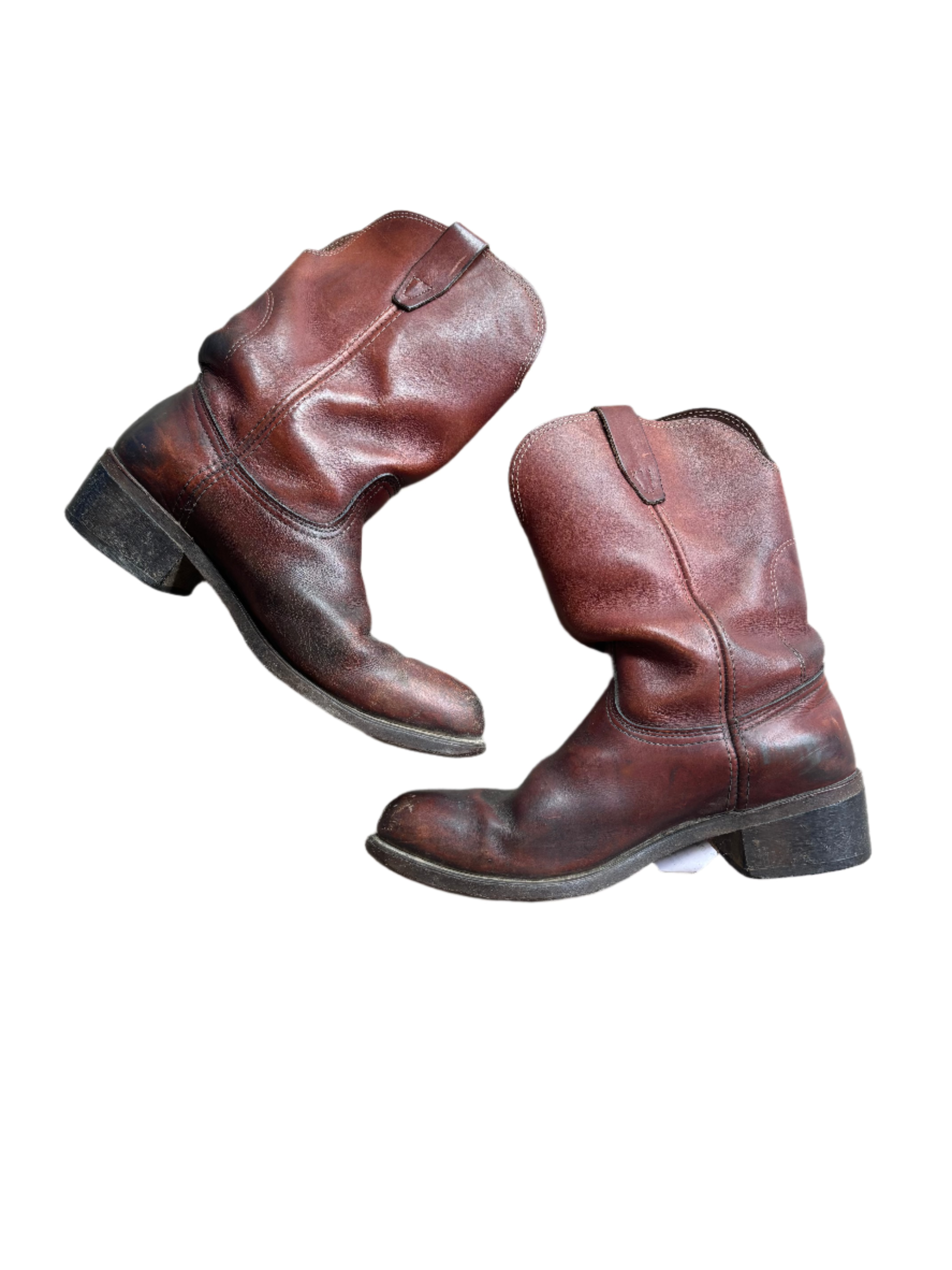Brown  Vtg leather short boots, 9.5 womens