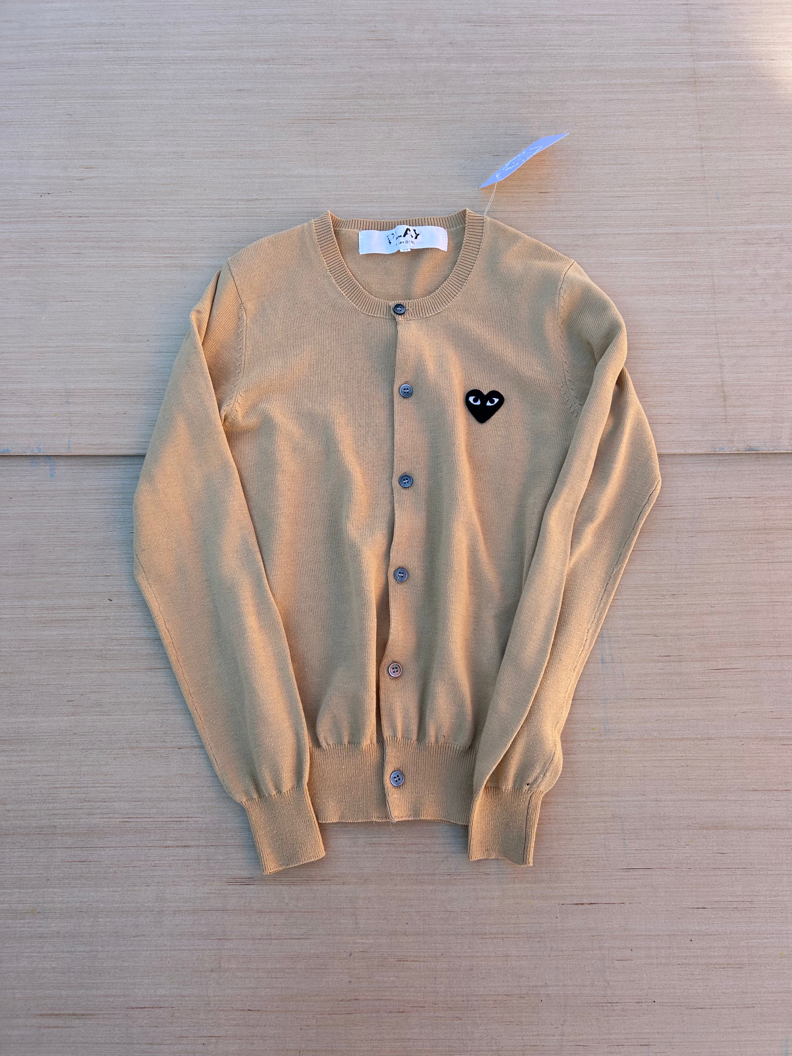 yellow comme des garcons Button up cardigan, M