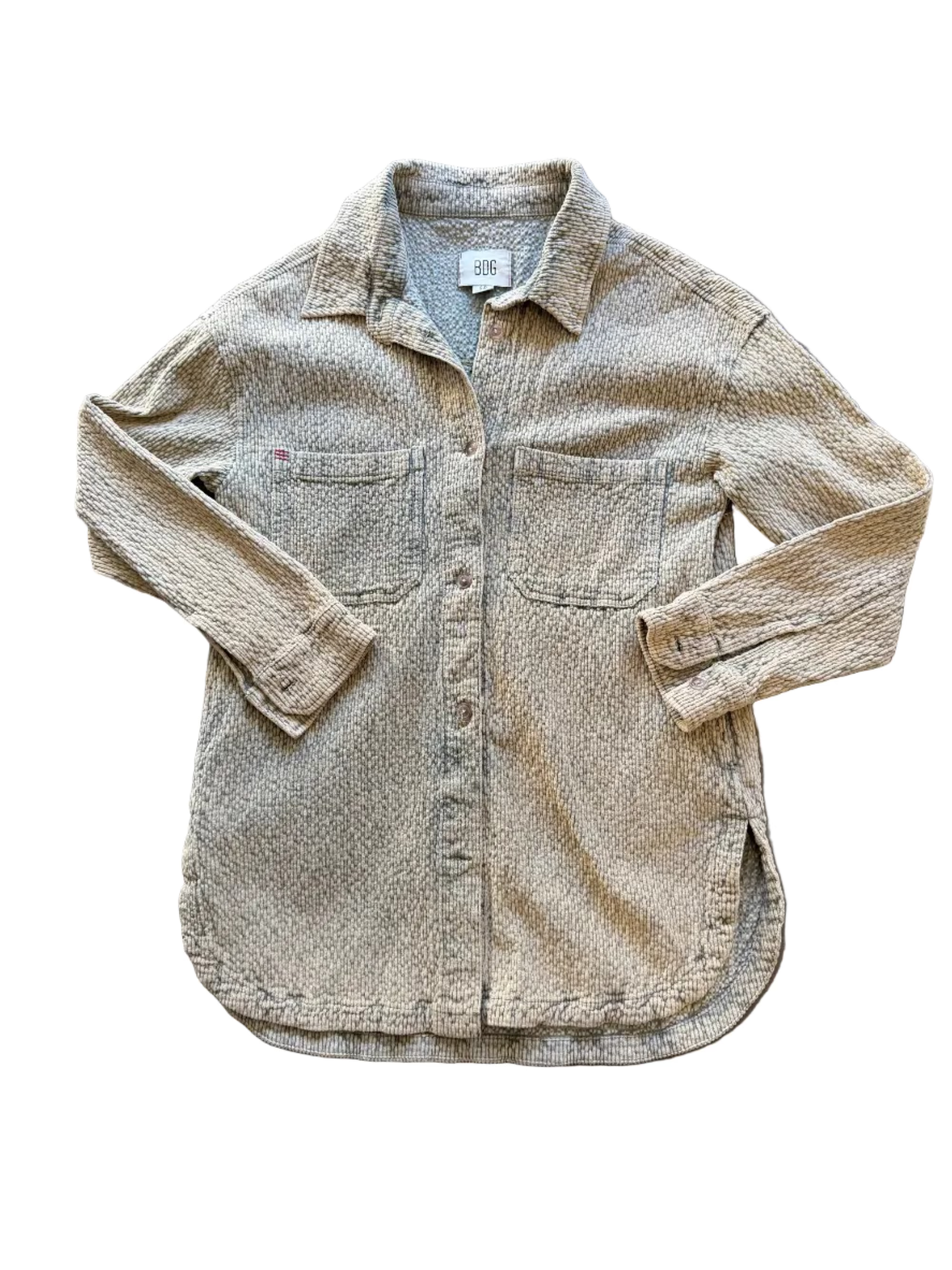 green bdg cord button down, s