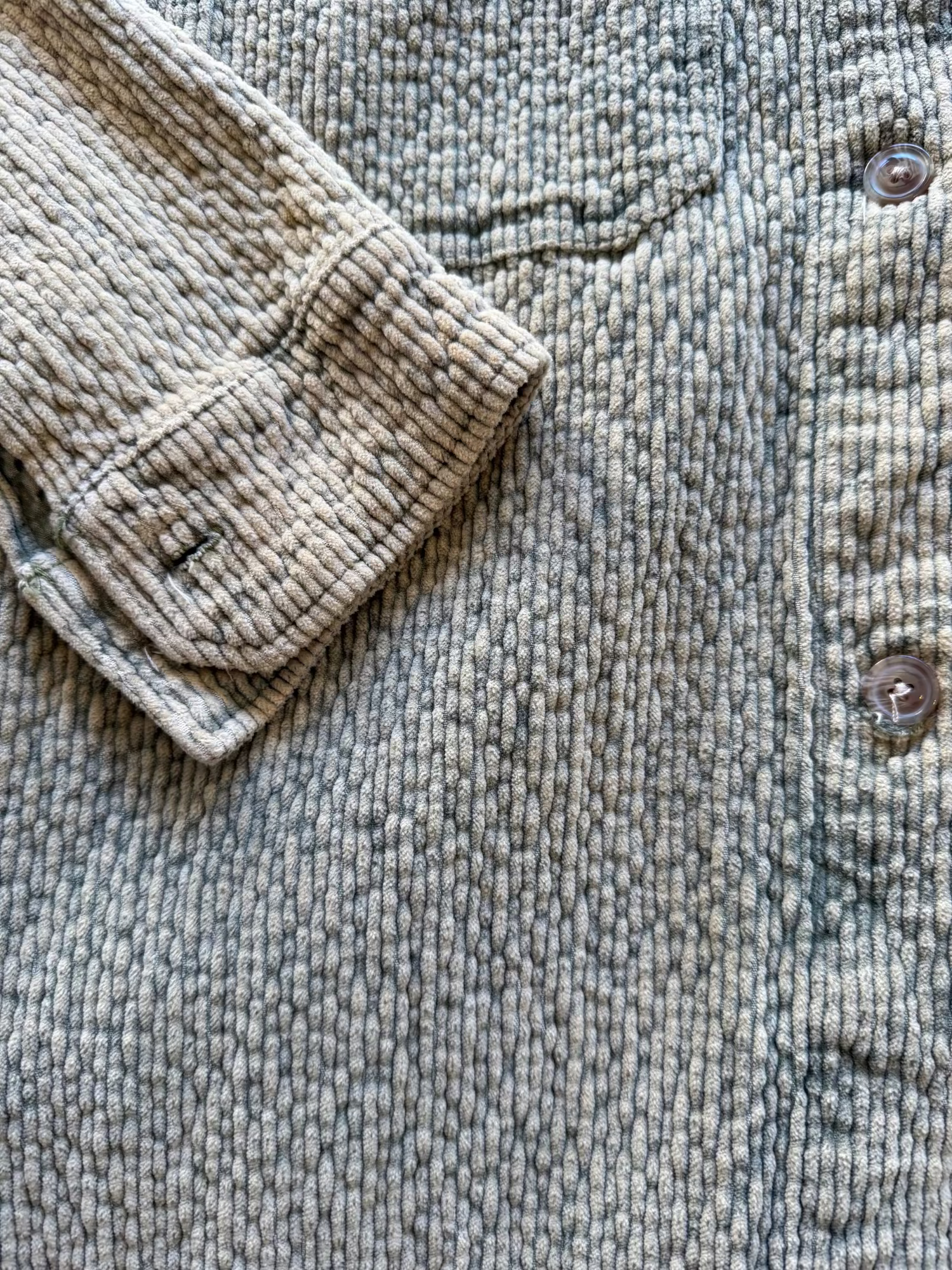 green bdg cord button down, s