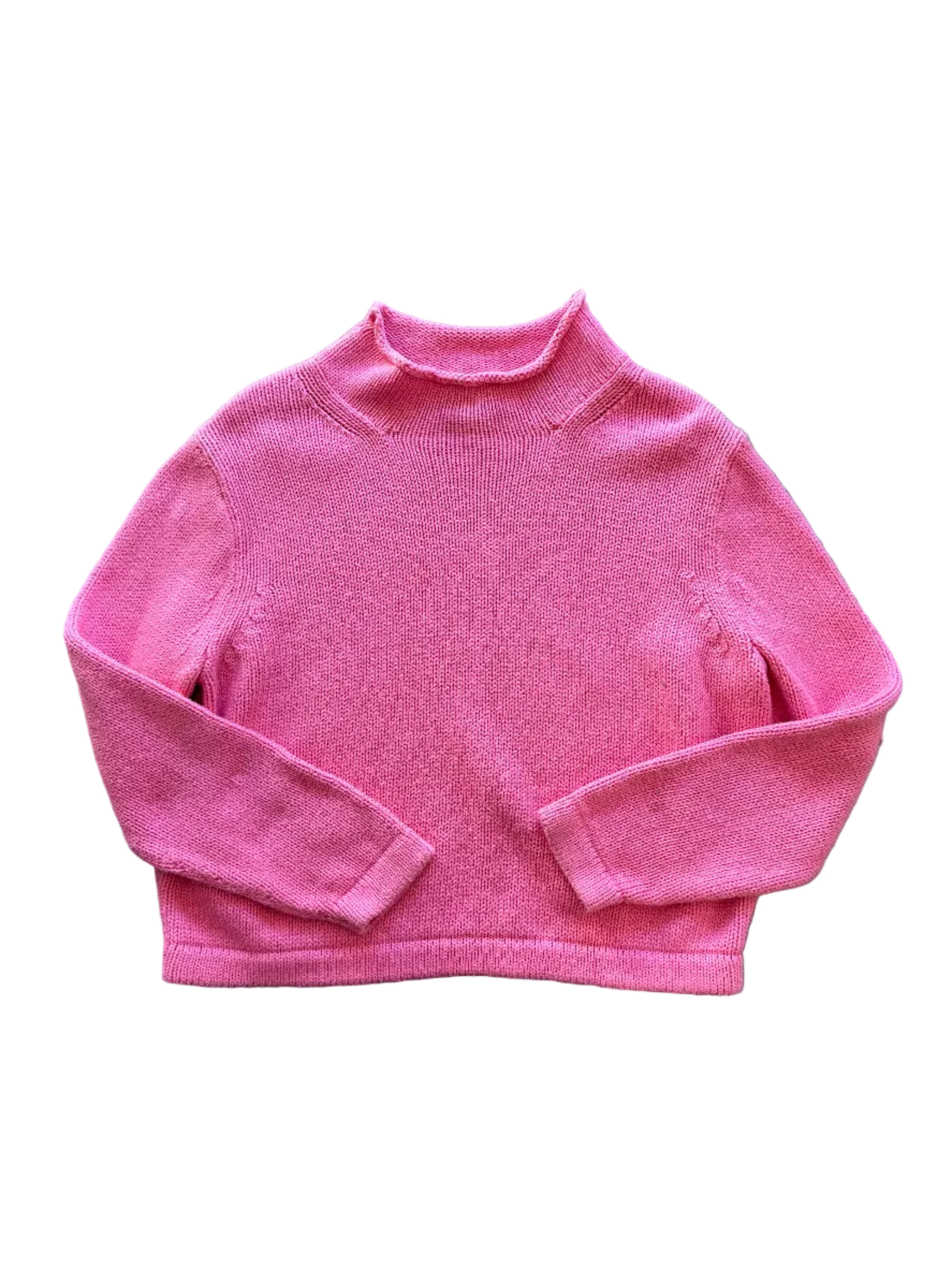 pink j crew always womens sweater, L