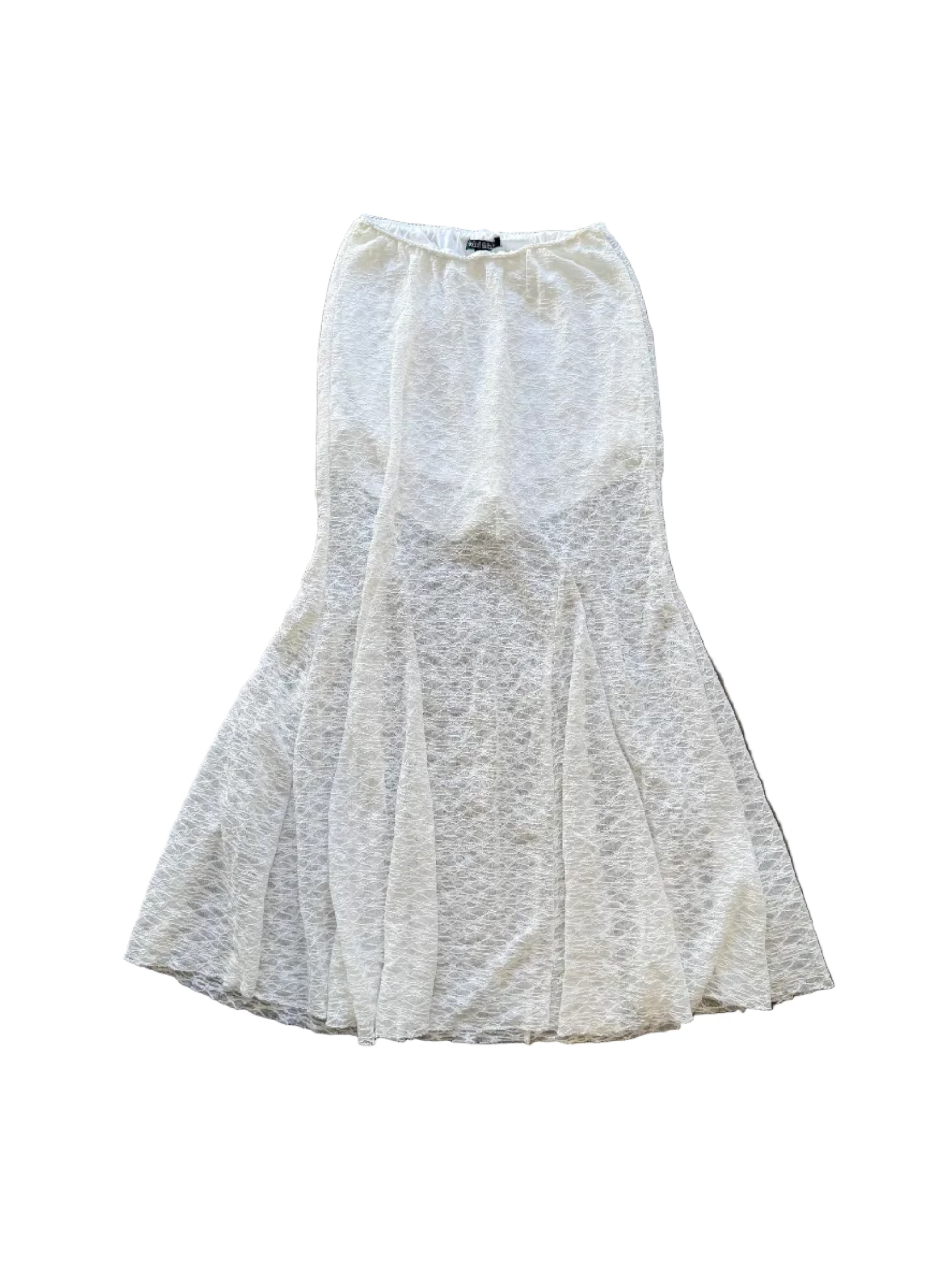 white wild fable lacey midi skirt, XS