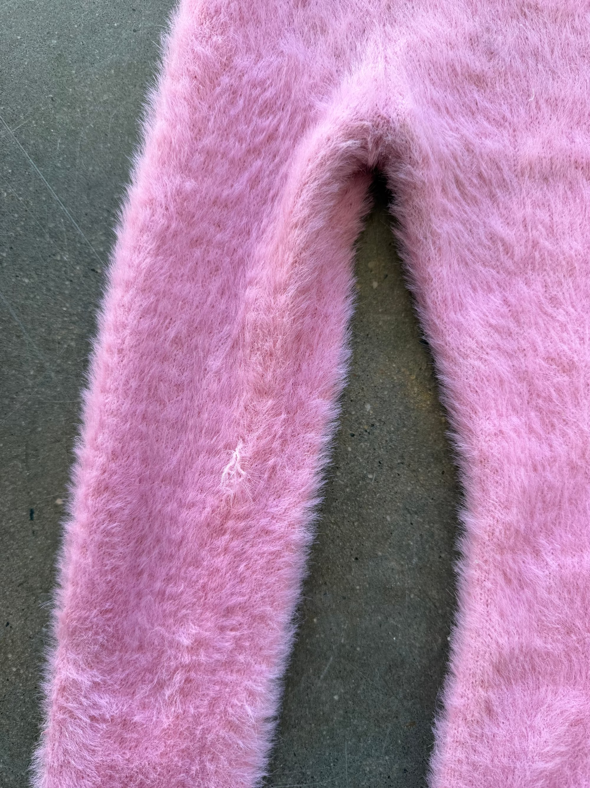 pink fashion nova furry turtleneck dress, xs