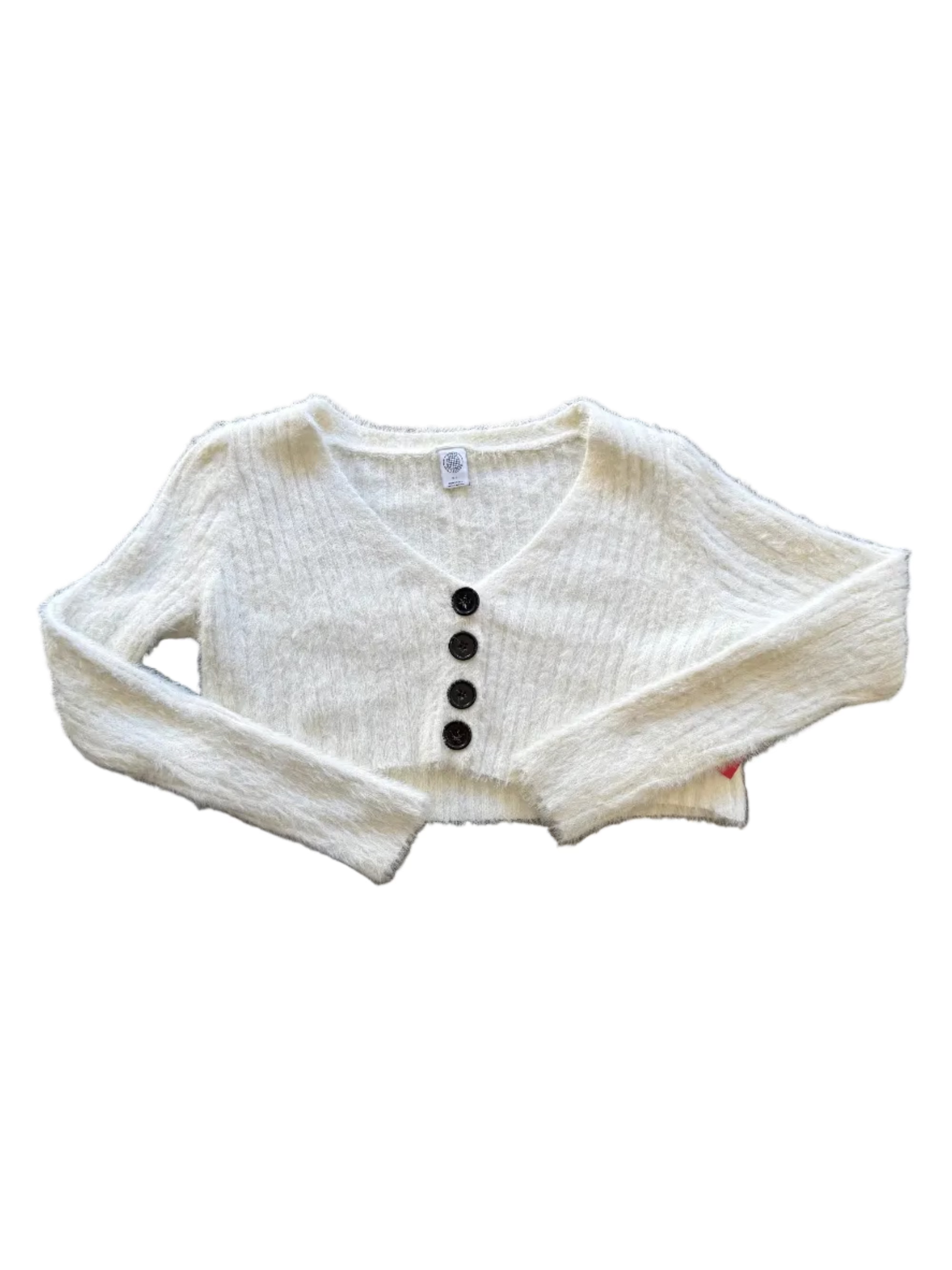 white urban outfitters croip fuzzy sweater, s