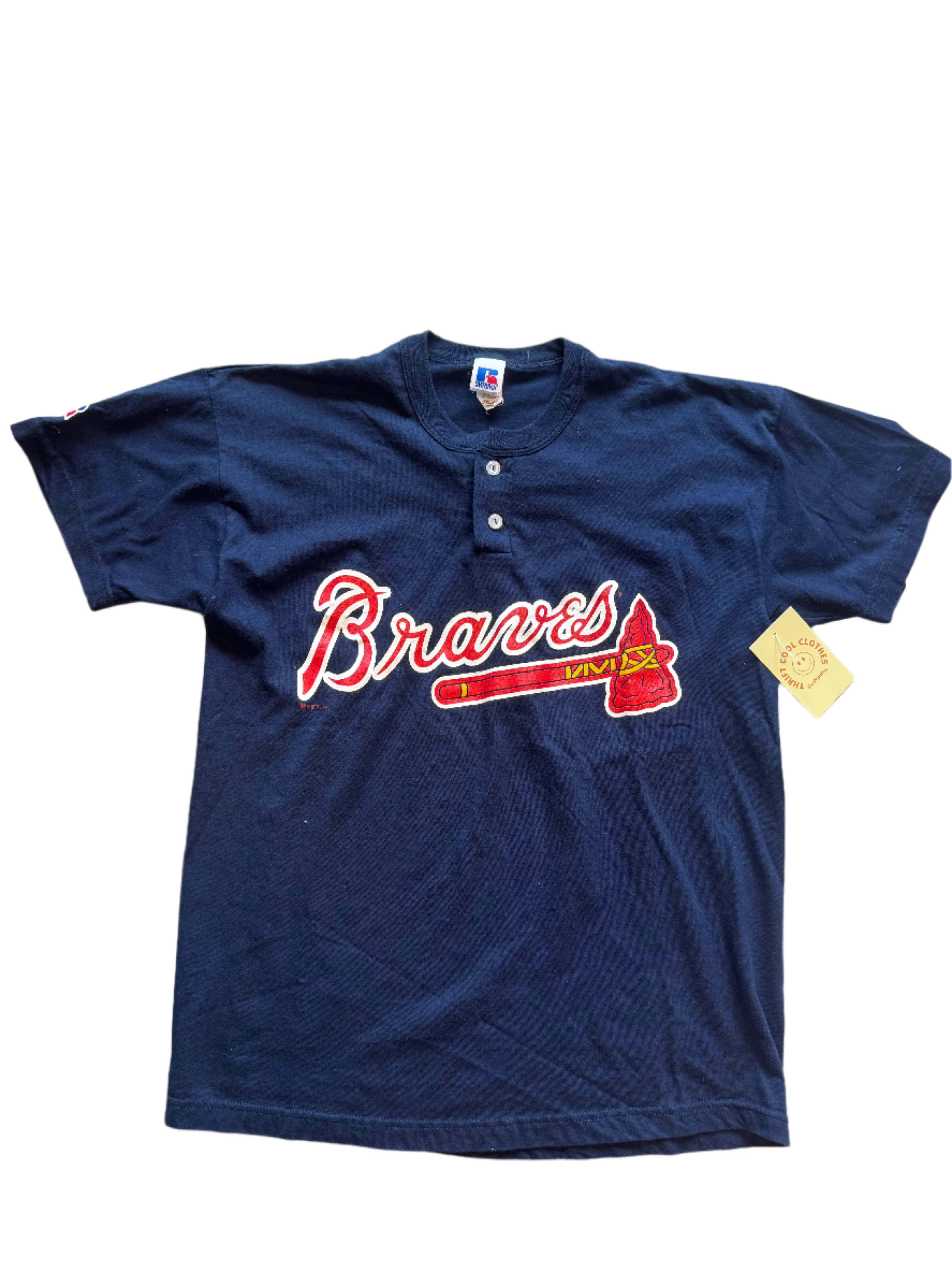 Blue Russel Vtg braves top, M