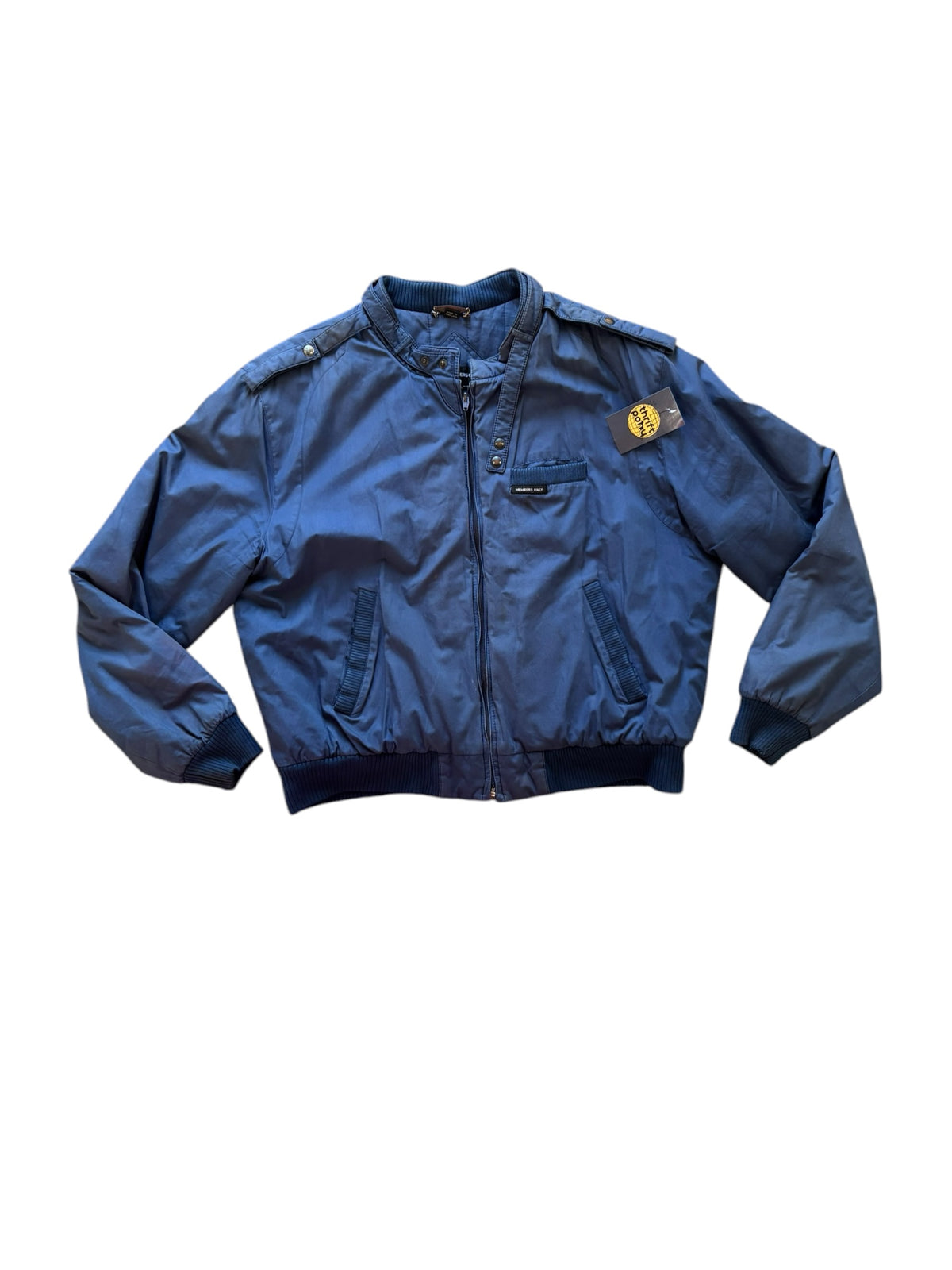 blue members only bomber jacket, 46