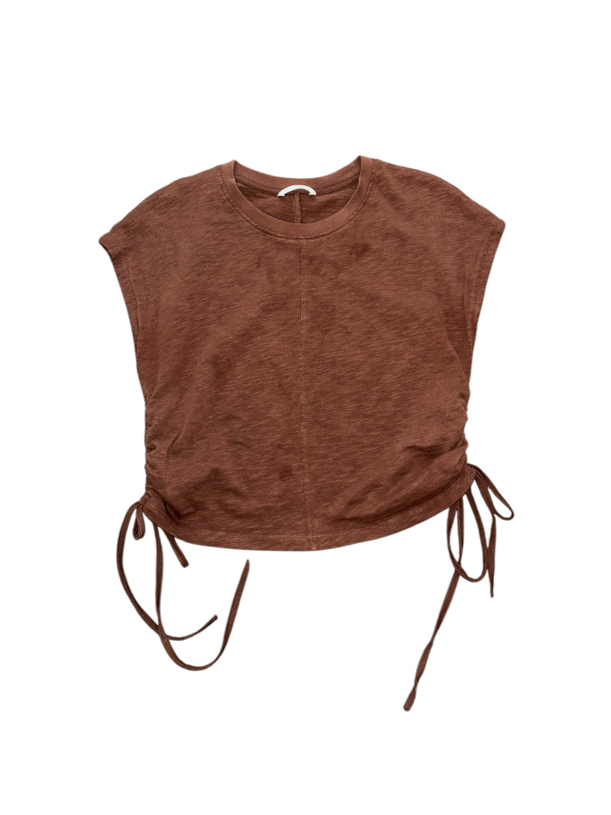 brown zara cinch tank, m