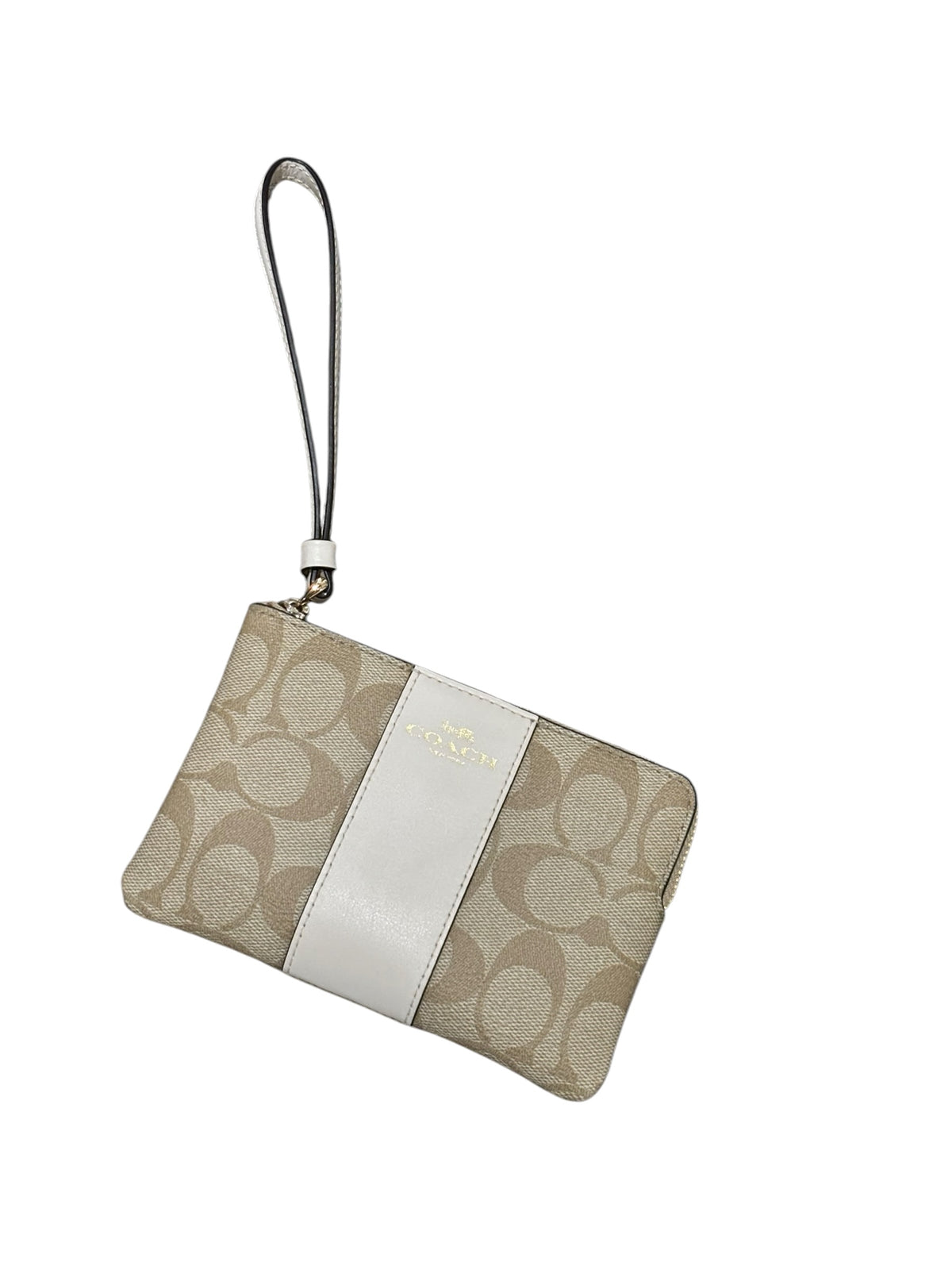 Tan Coach wristlet