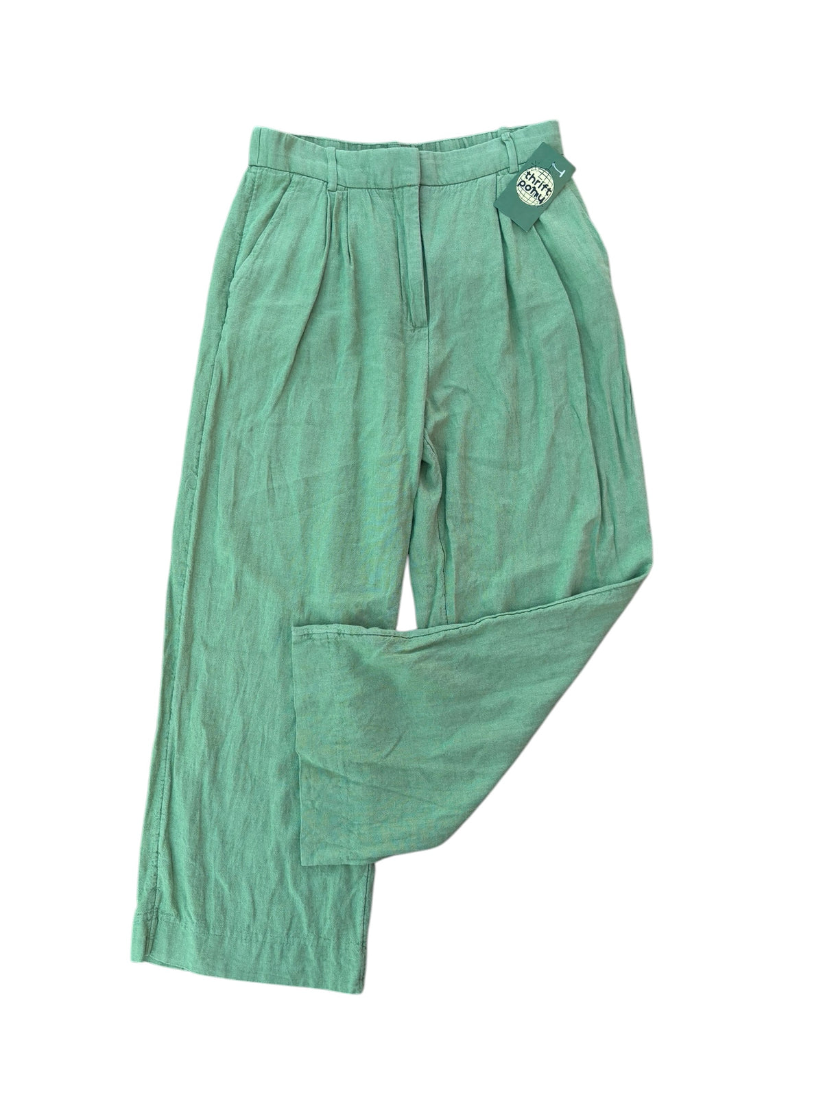 green abercrombie linen trousers, 28