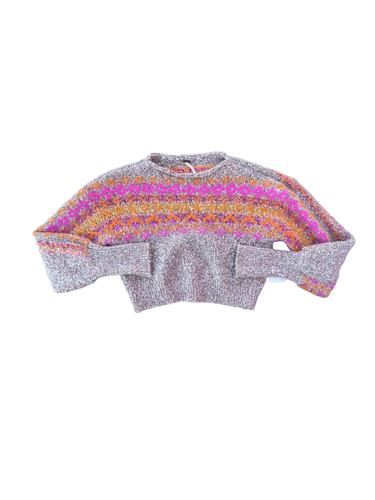 multi free people patterned sweater, XS