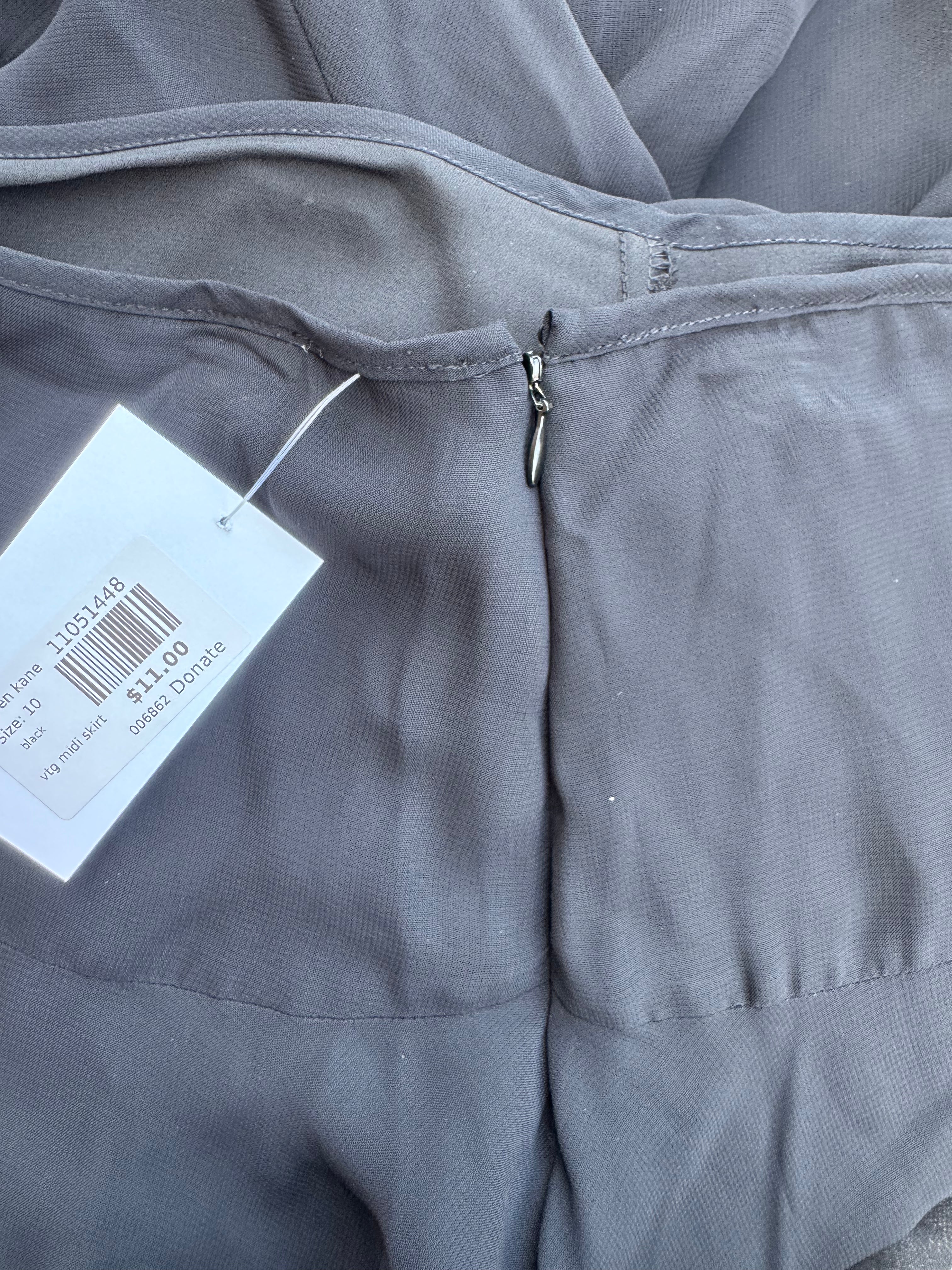 black karen kane vtg midi skirt, 10