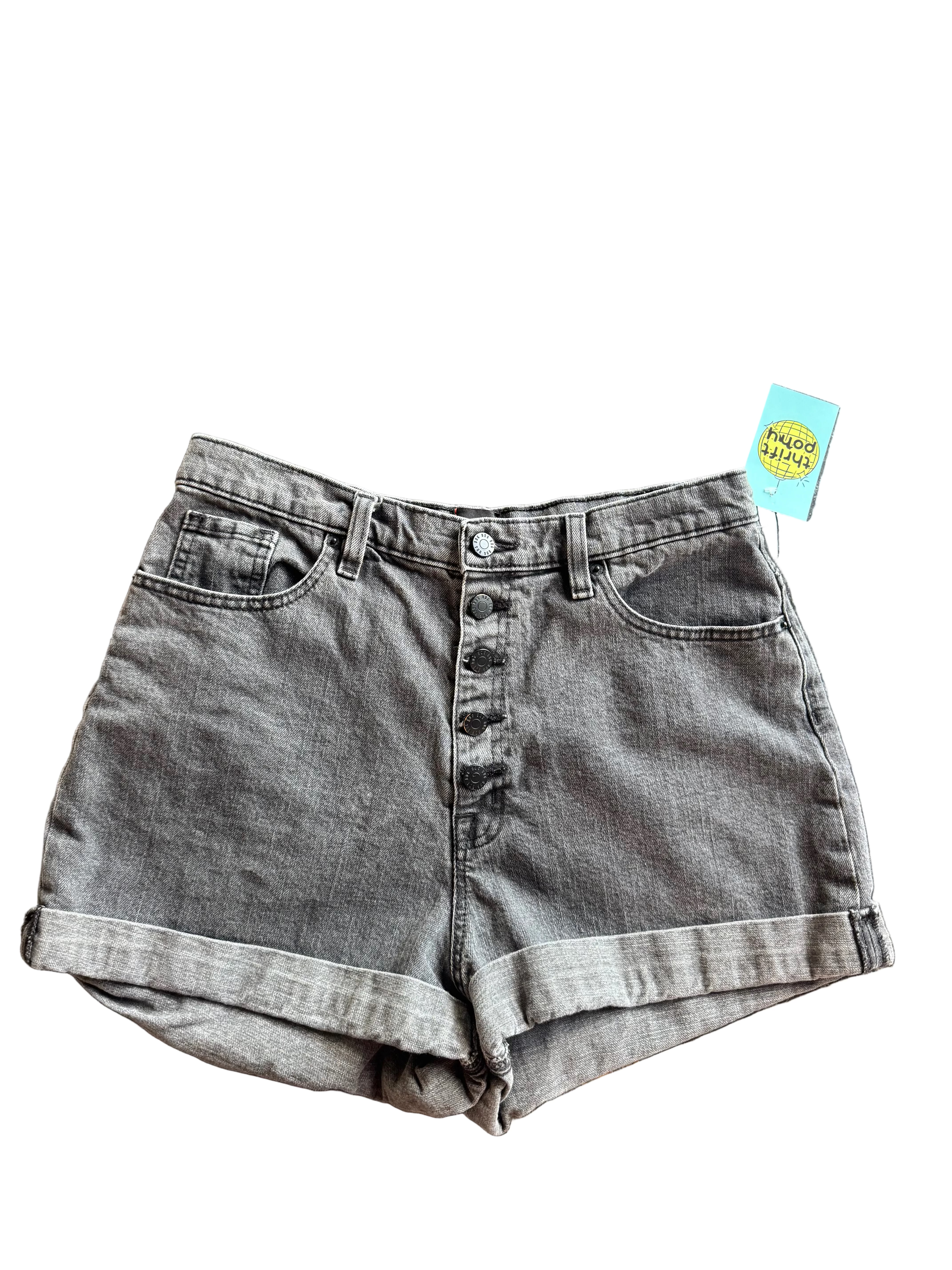 black bdg cuffed jorts, 31