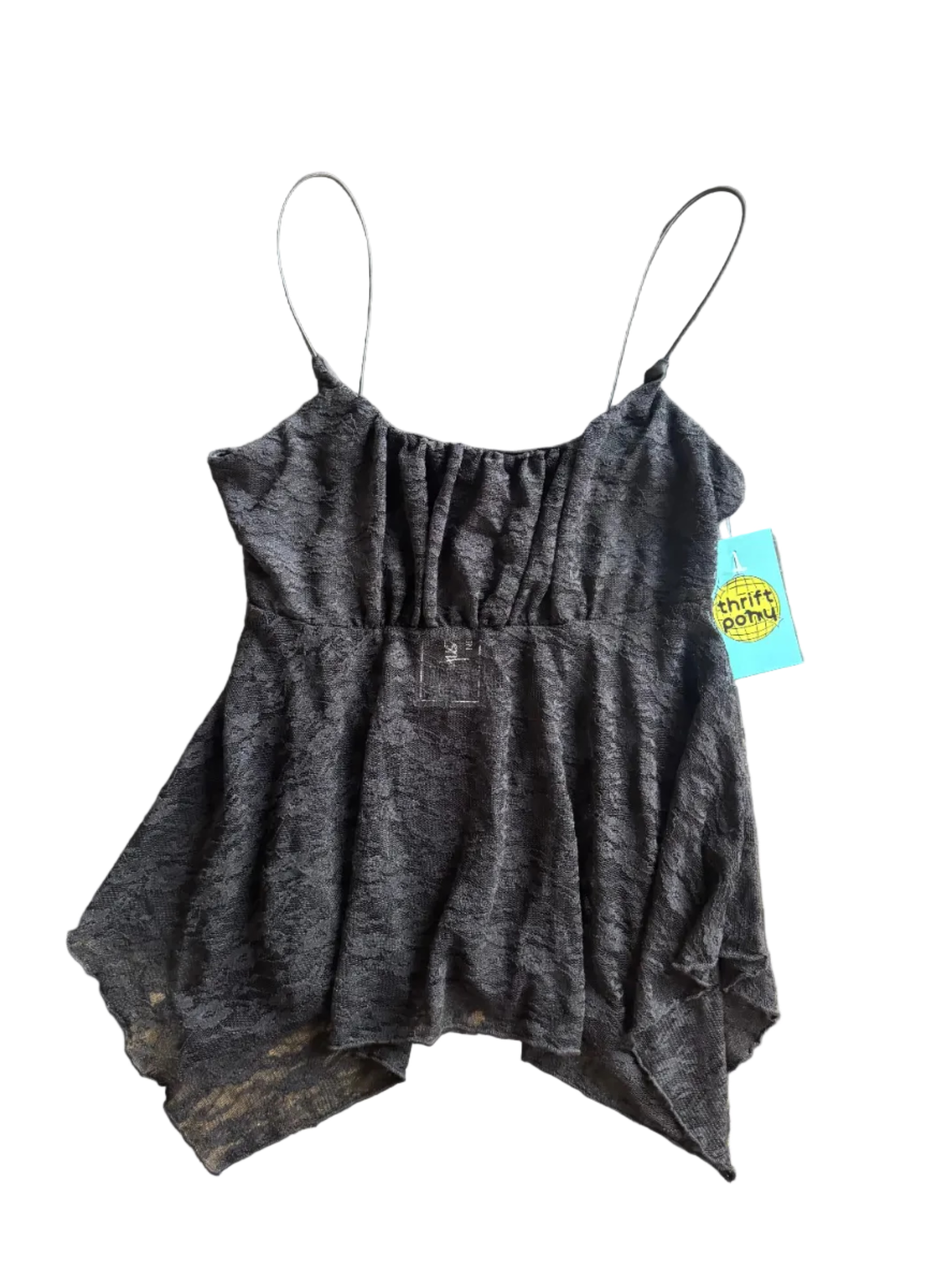 Black Just Polly lace tank, M