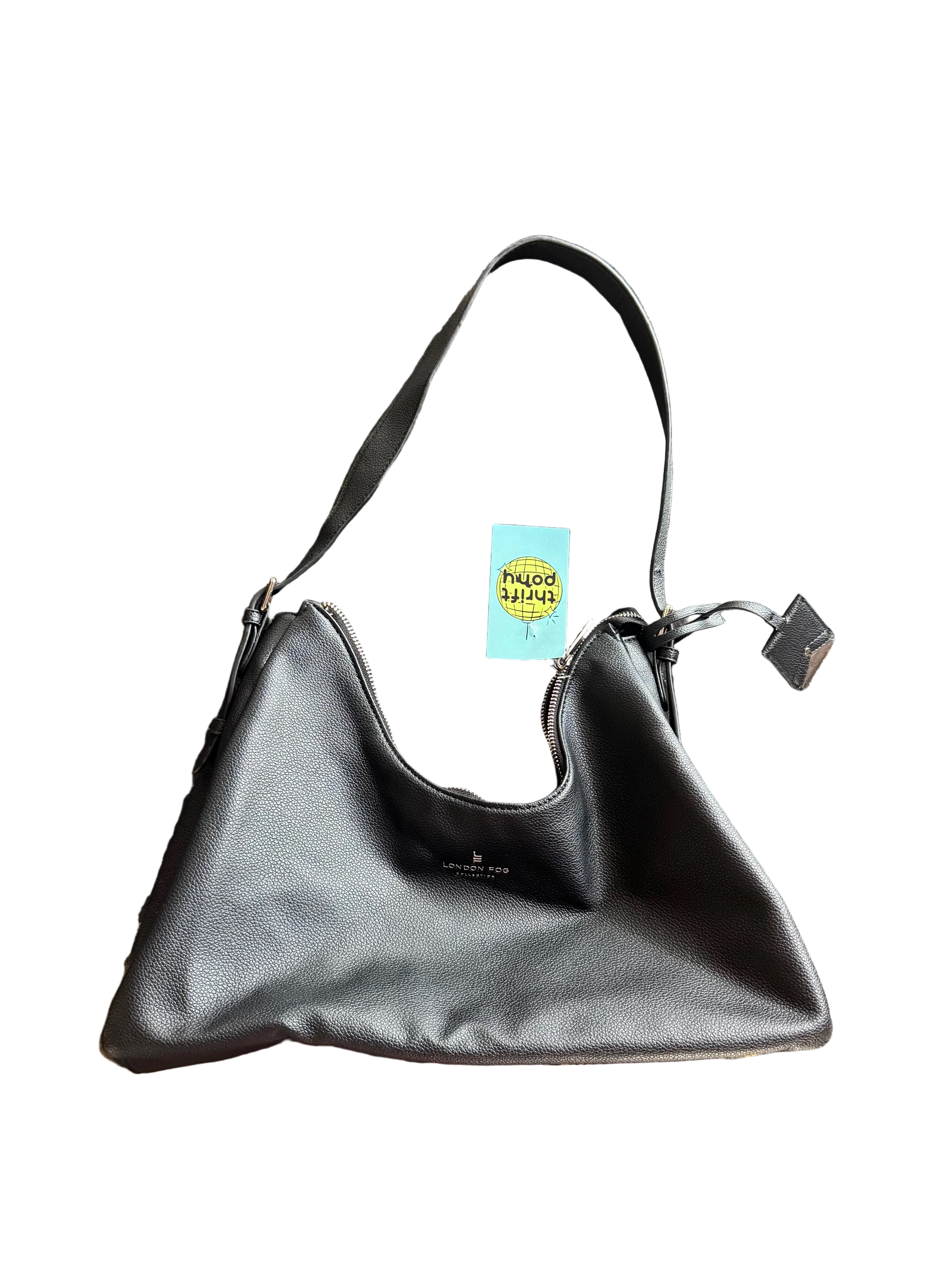 black London Fog faux leather bag