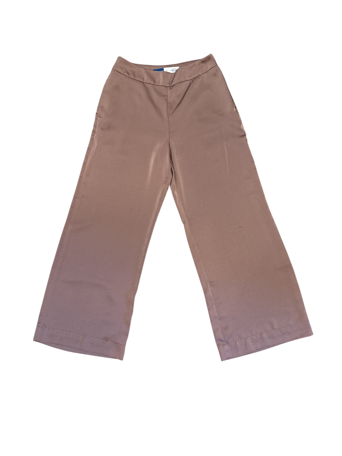 brown old navy satin wide leg pants, 10