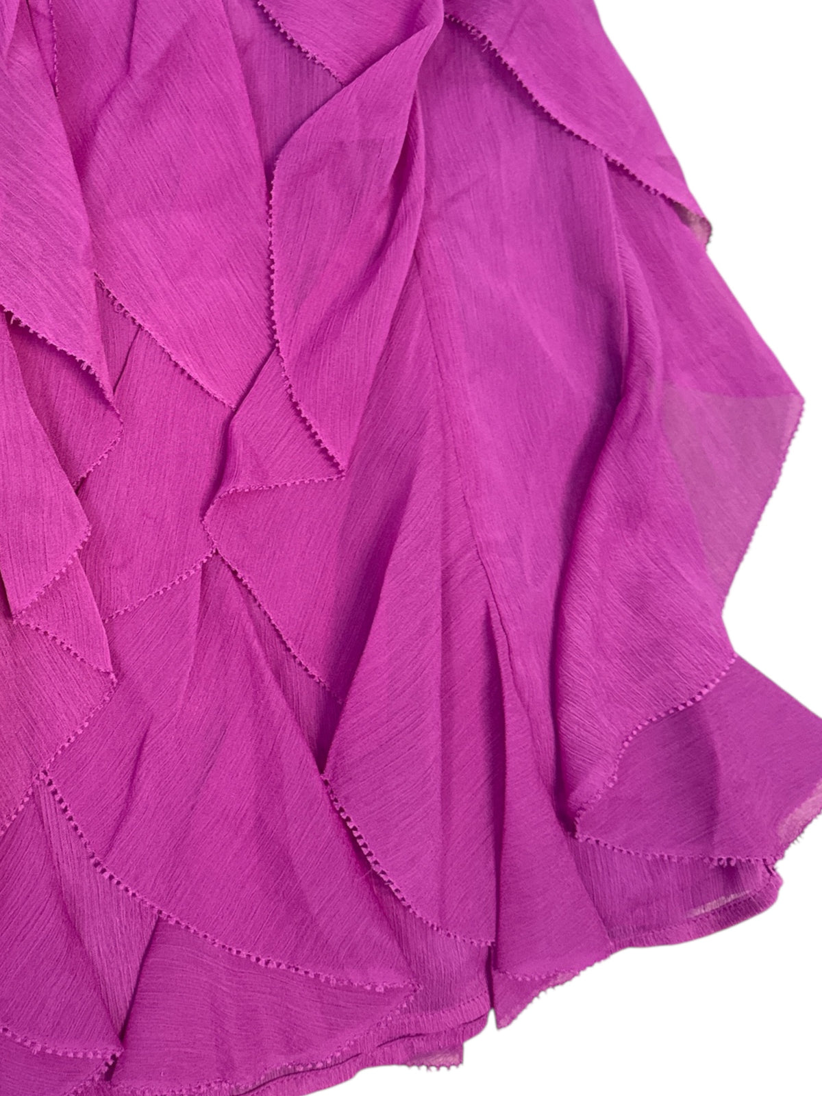magenta ann taylor ruffle midi skirt, 0