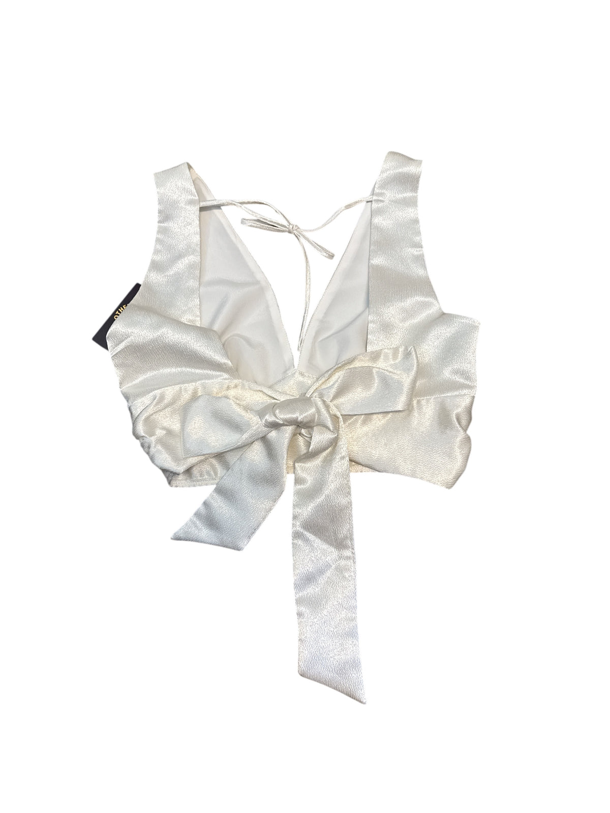 White Forever 21 Shiny wrap vneck tank top, M