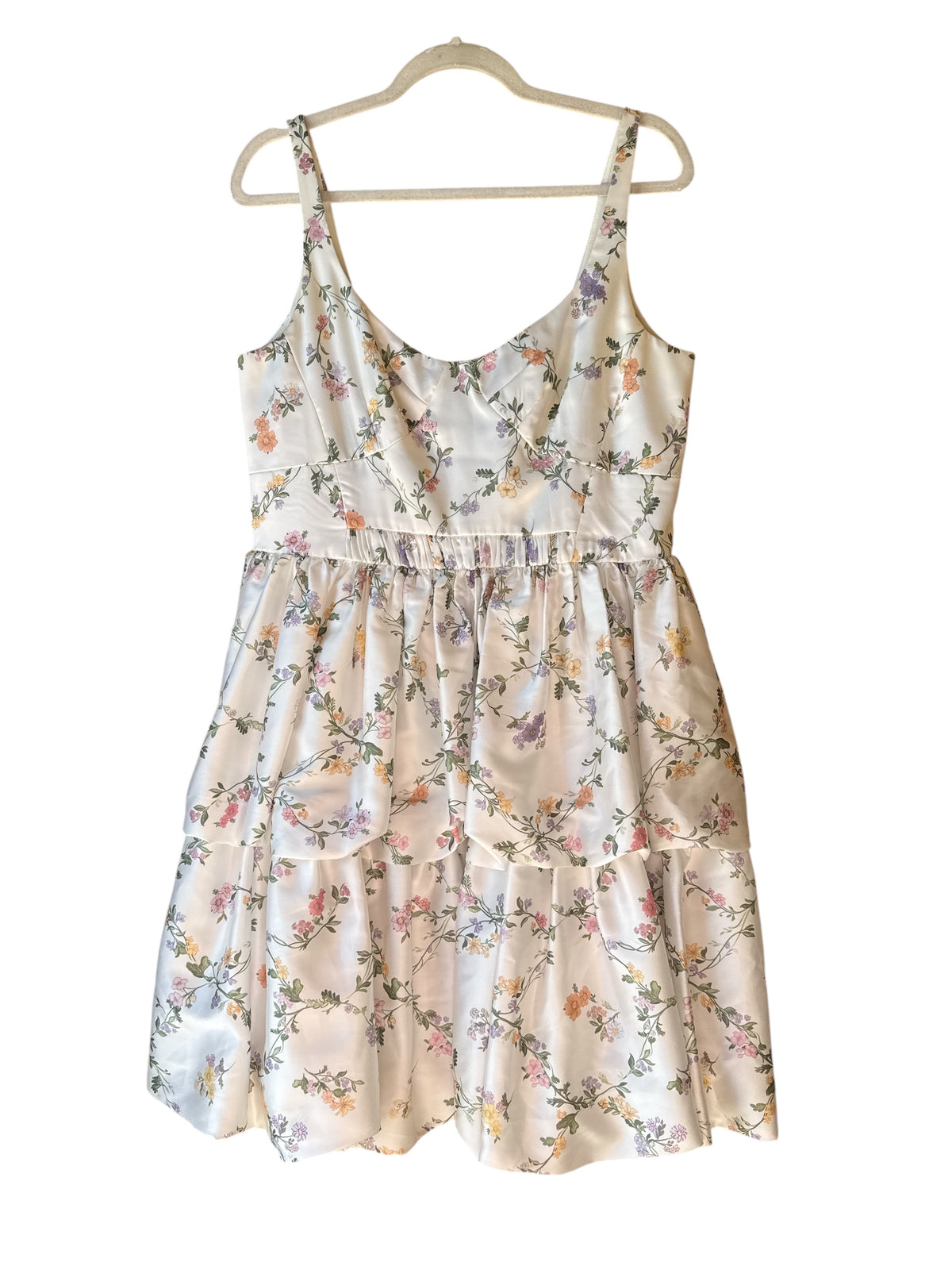 white green antonio melani floral ruffle dress, 10
