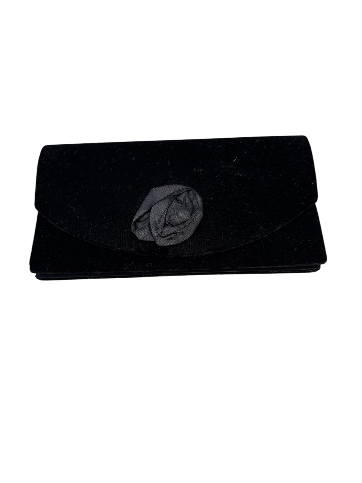 black  velour clutch