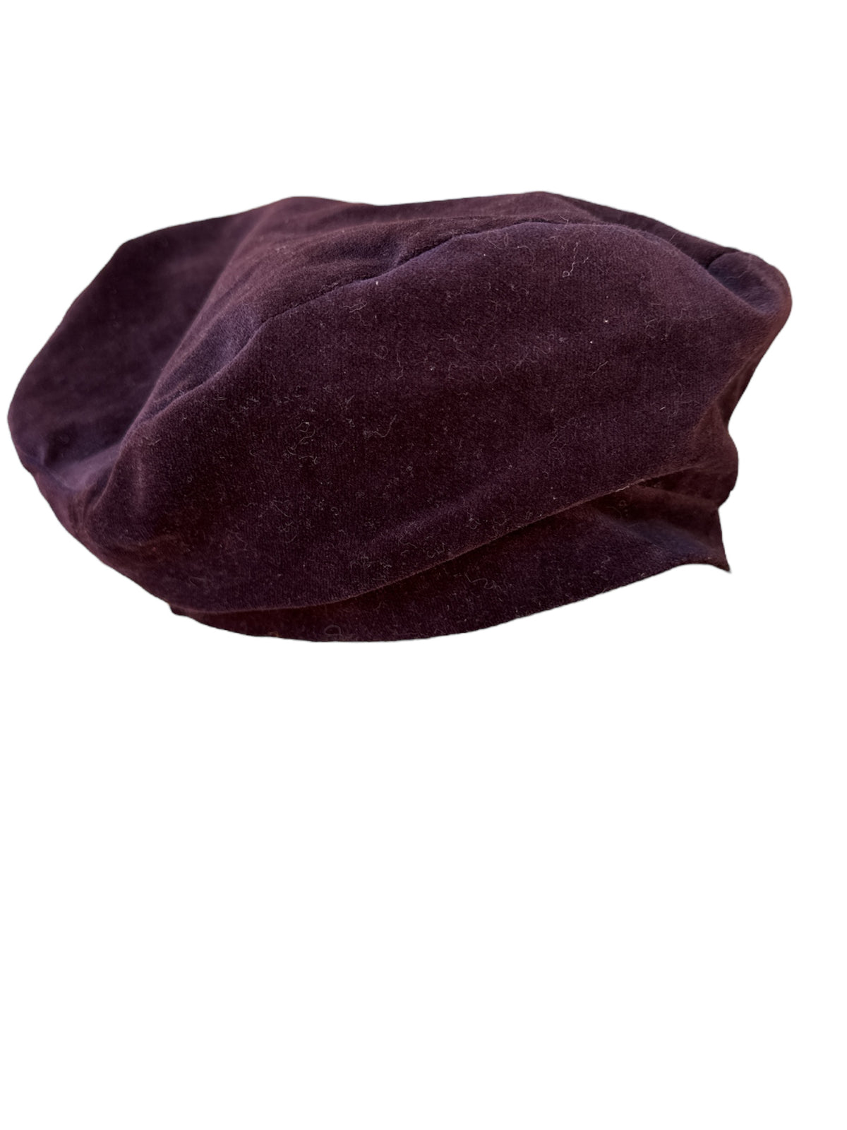 purple  velvet lil bonnet hat