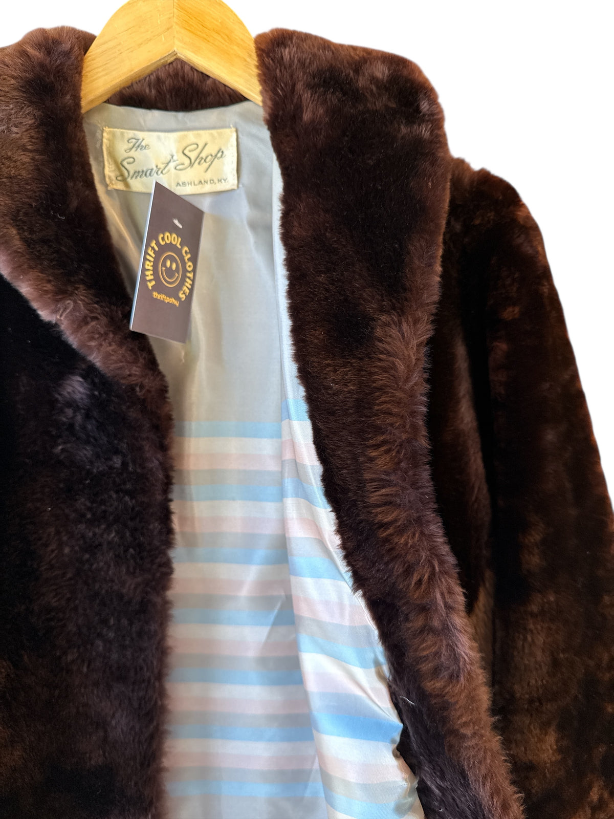 brown the smart shop fur coat