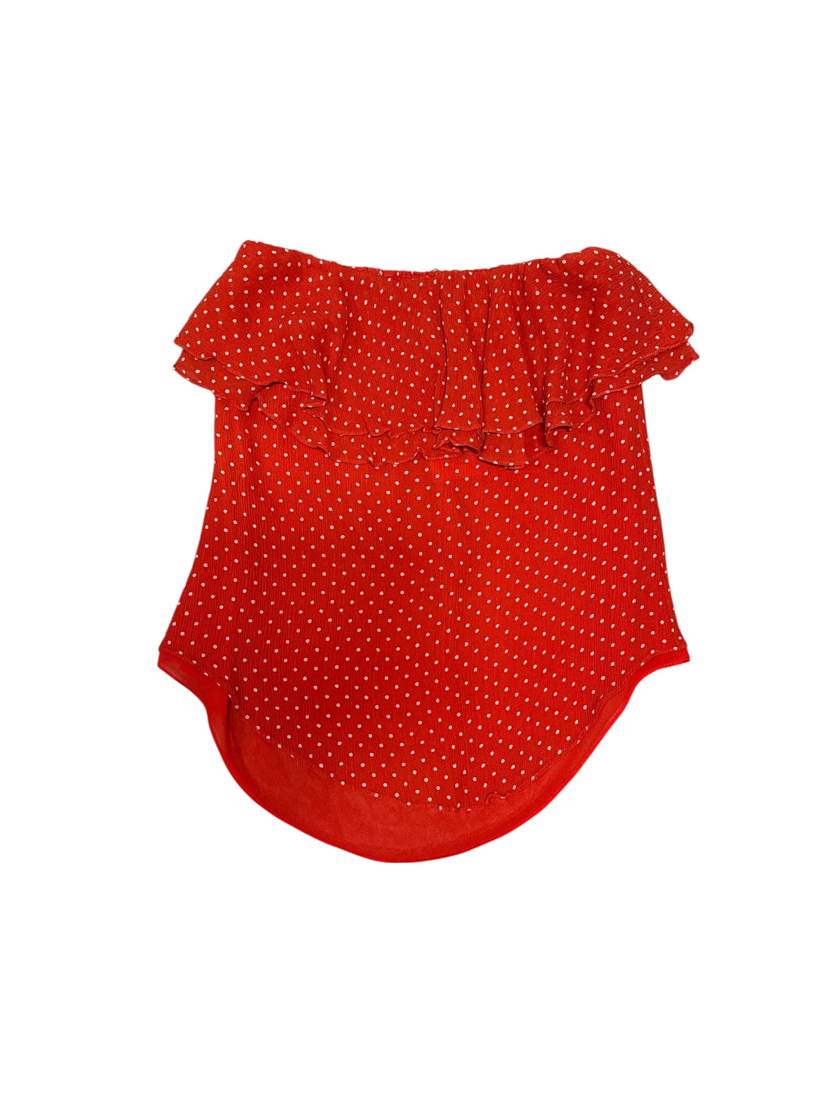 red white rebecca taylor polka dot strapless top, 2