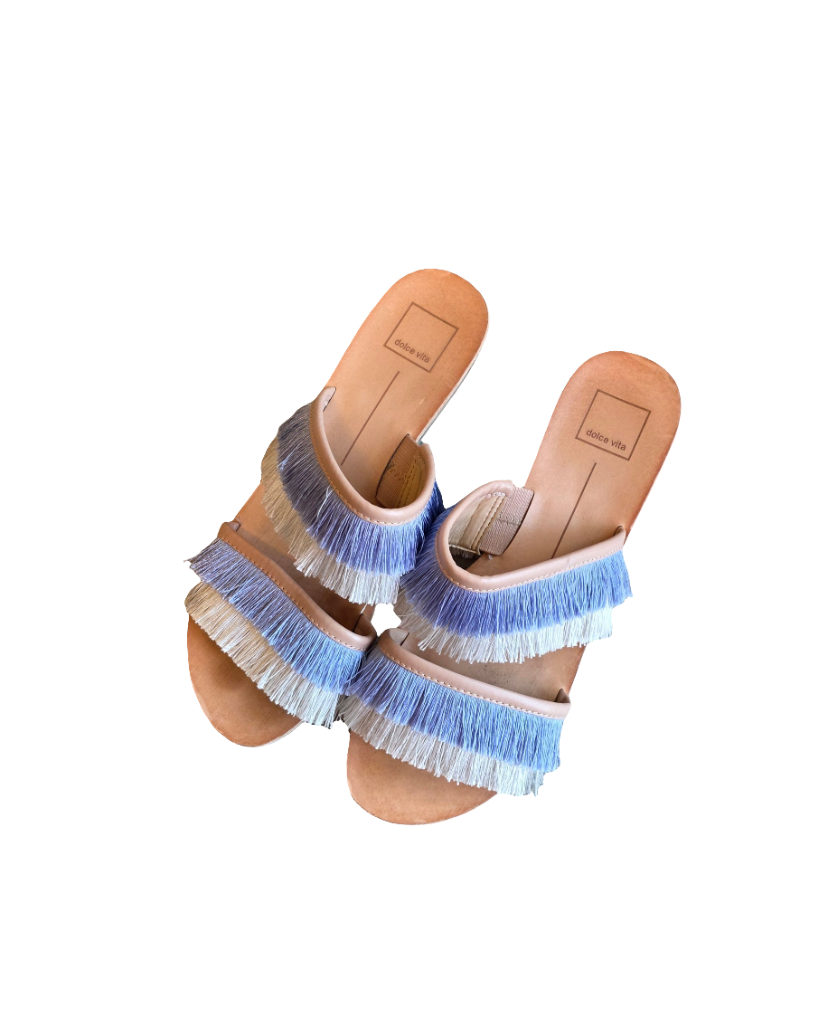 Blue Dolce Vita Sandals with fringe, 10