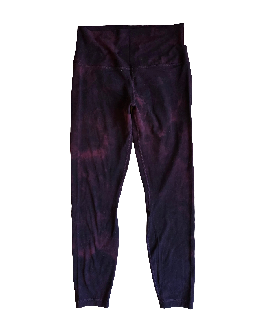 black maroon lululemon watercolor leggings, 8