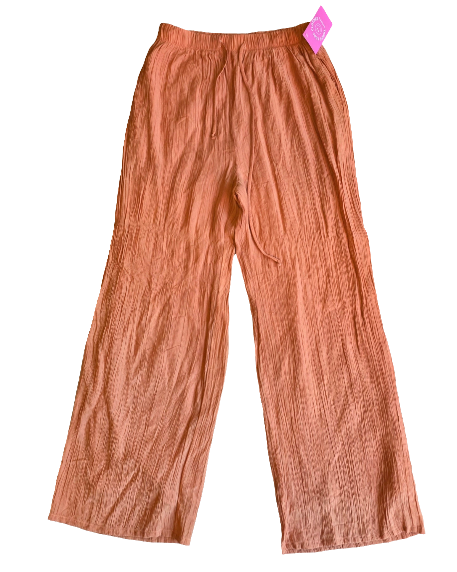 orange by together elastic plisse pants, s