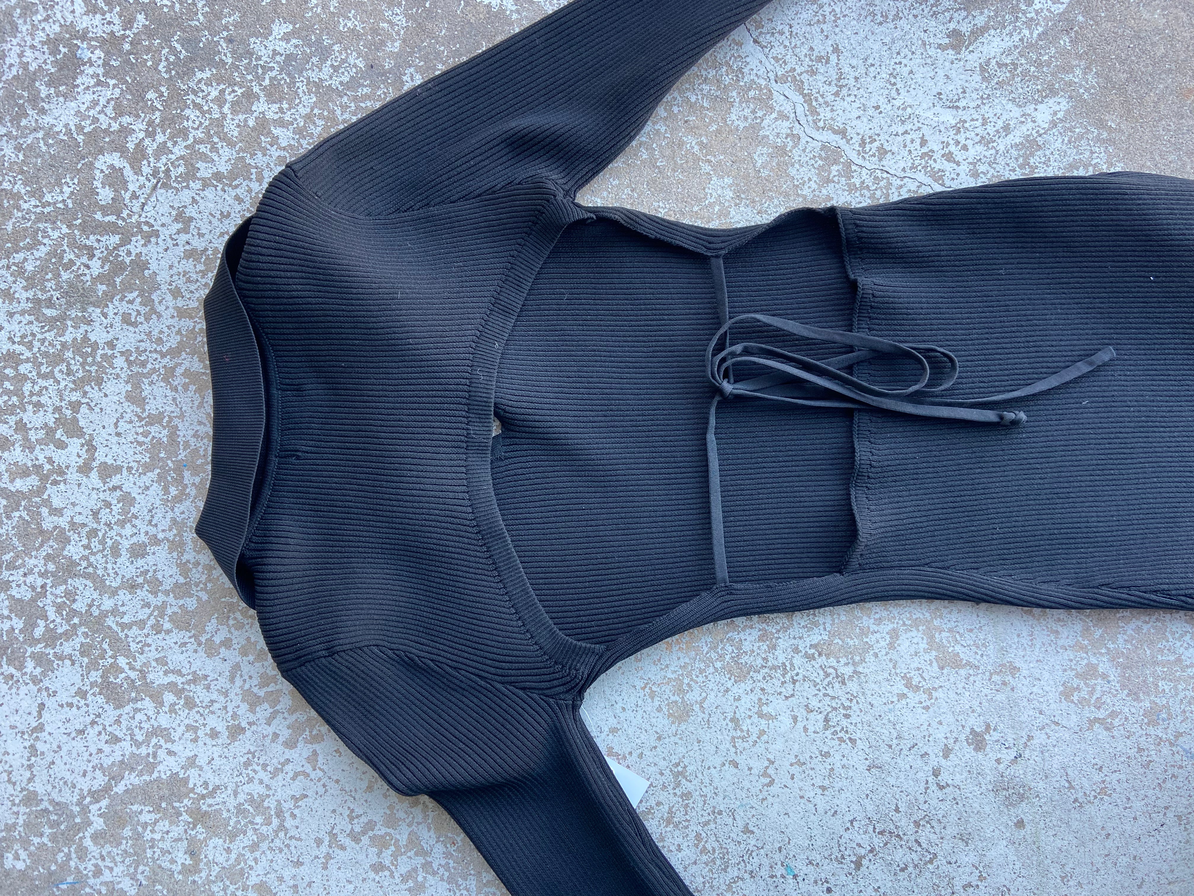 Black Prettylittlething Bodycon collar dress, Xs