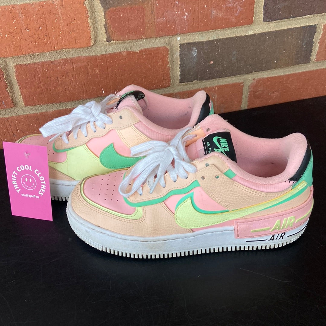 Peach and Green Nike Af1, 7