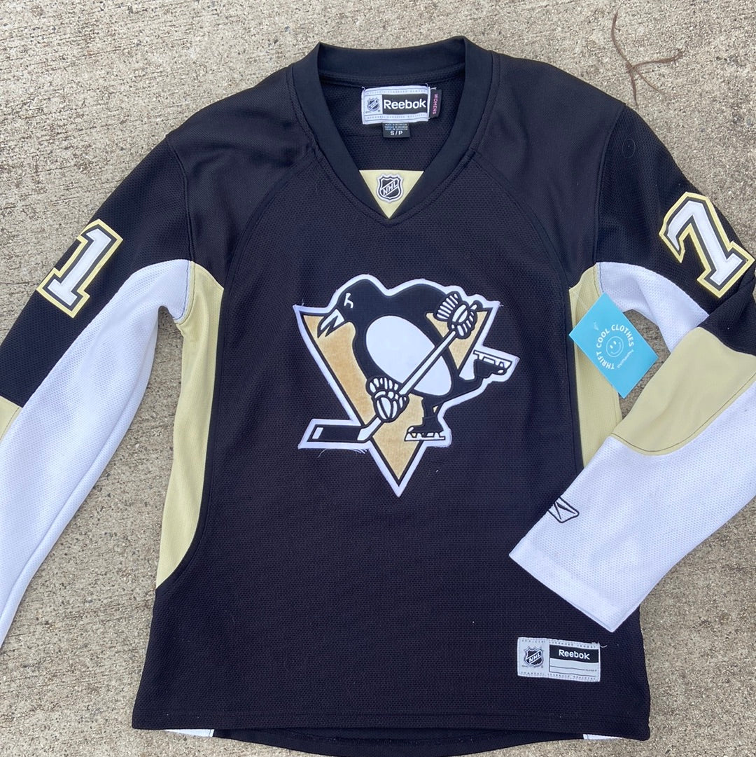 Black Reebok Pittsburgh penguin jersey, S