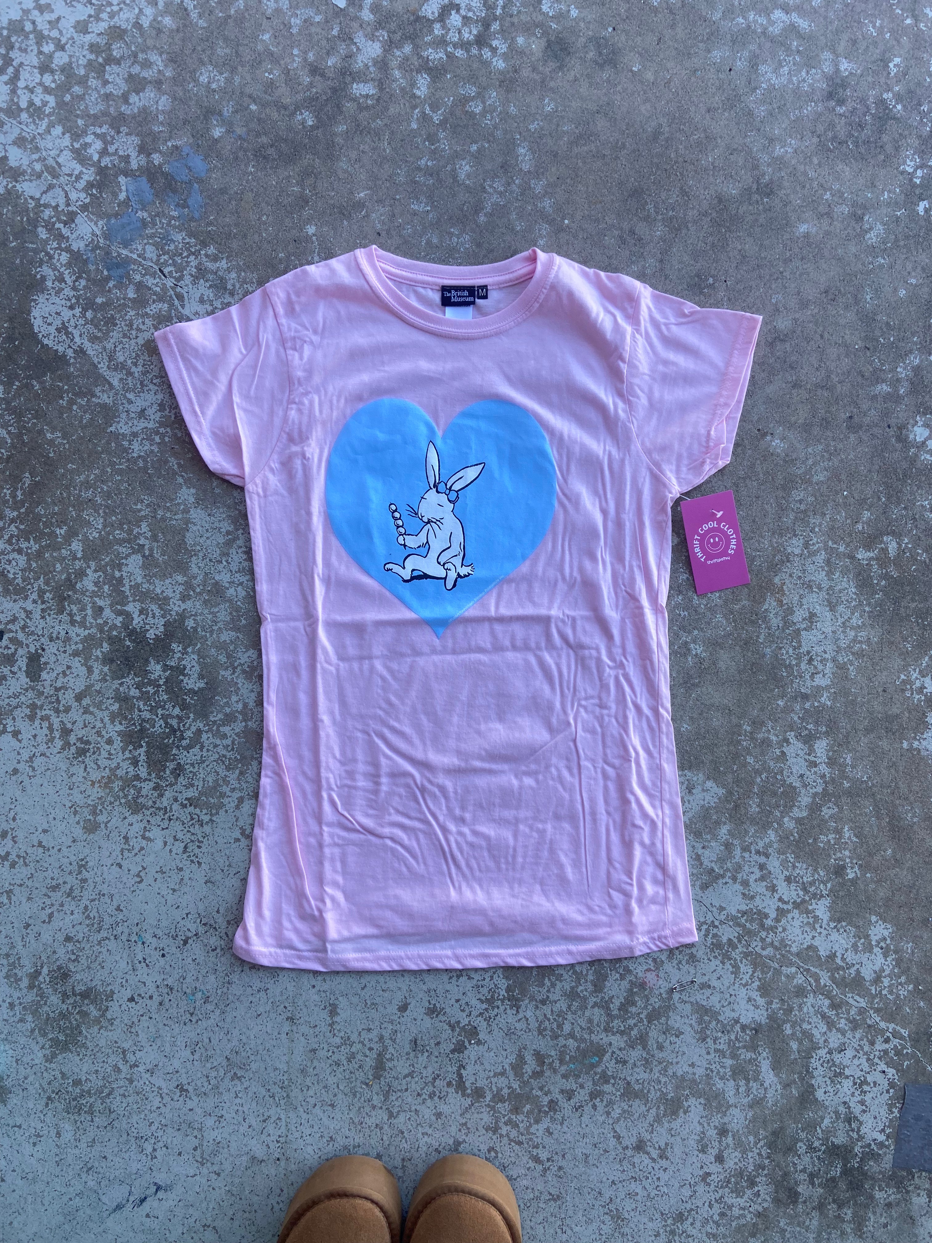 Pink blue The British museum Bunny tee, M