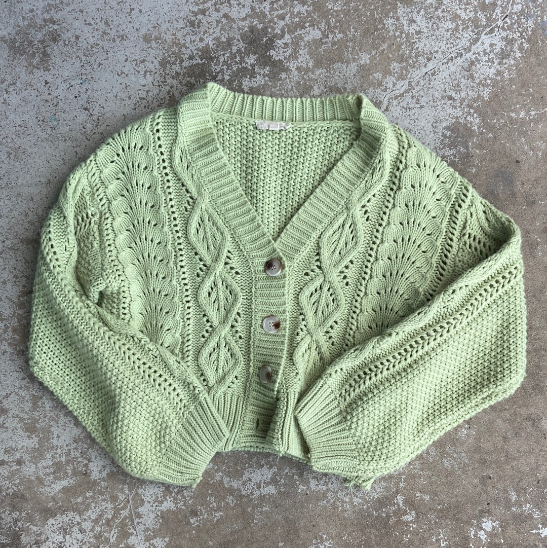Green Endless blu Cropped Cardigain, S/M