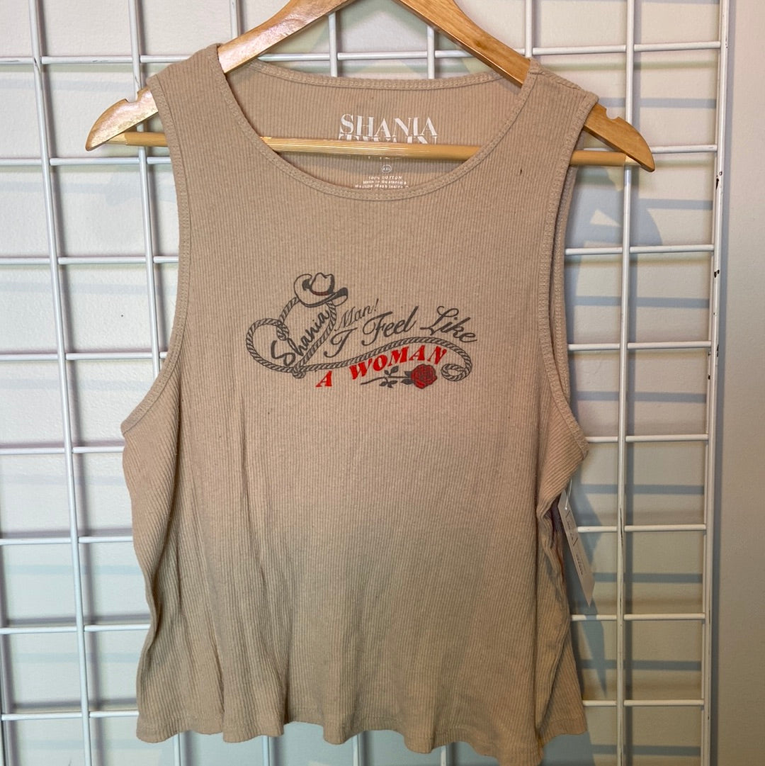 Tan Shania Twain I feel like a woman, Xxl