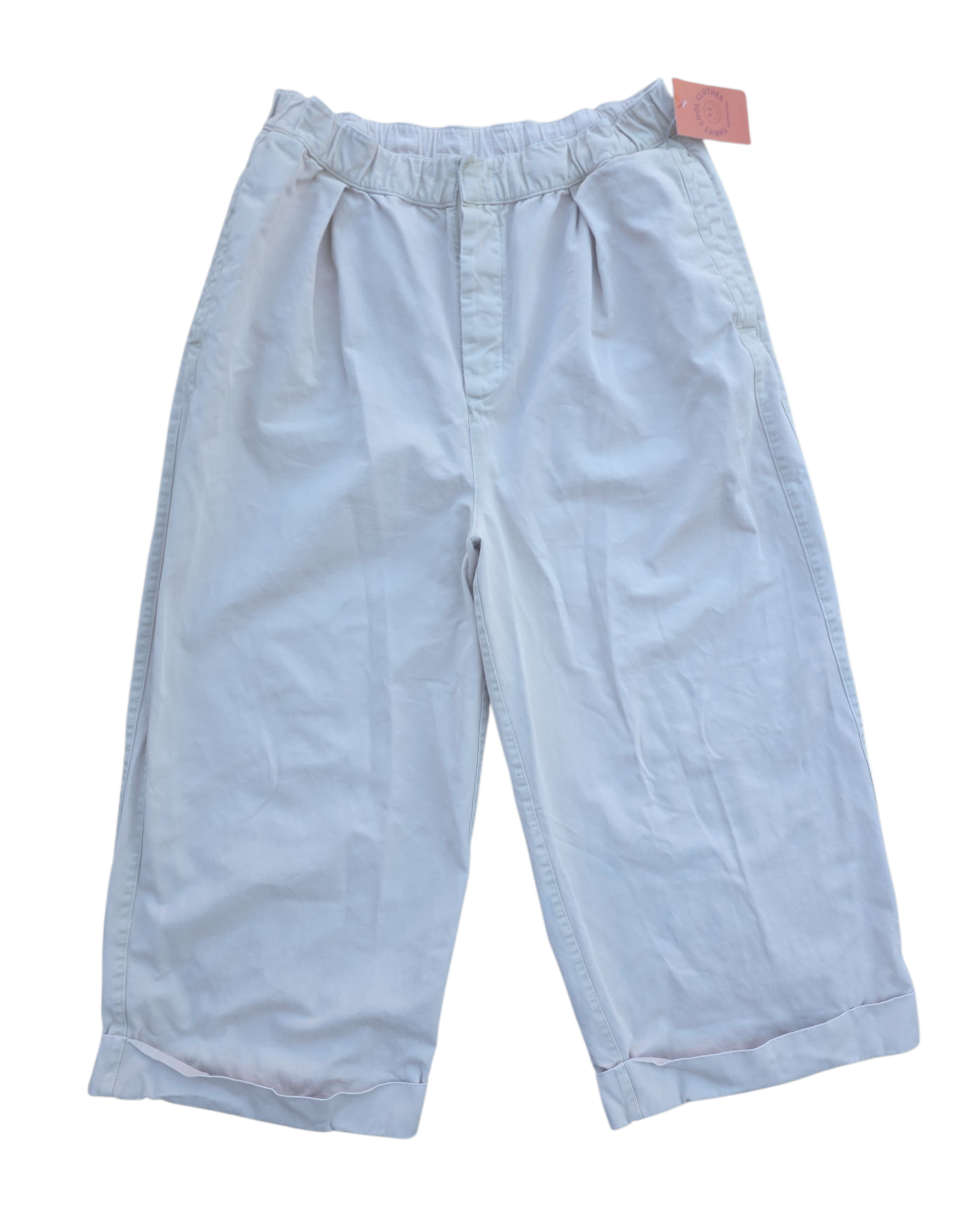 tan free people elastic pants, m