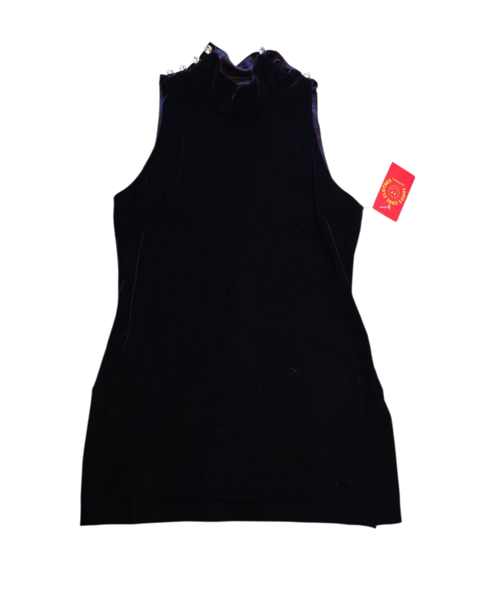 black j.r. nites vtg velour mini dress, 8