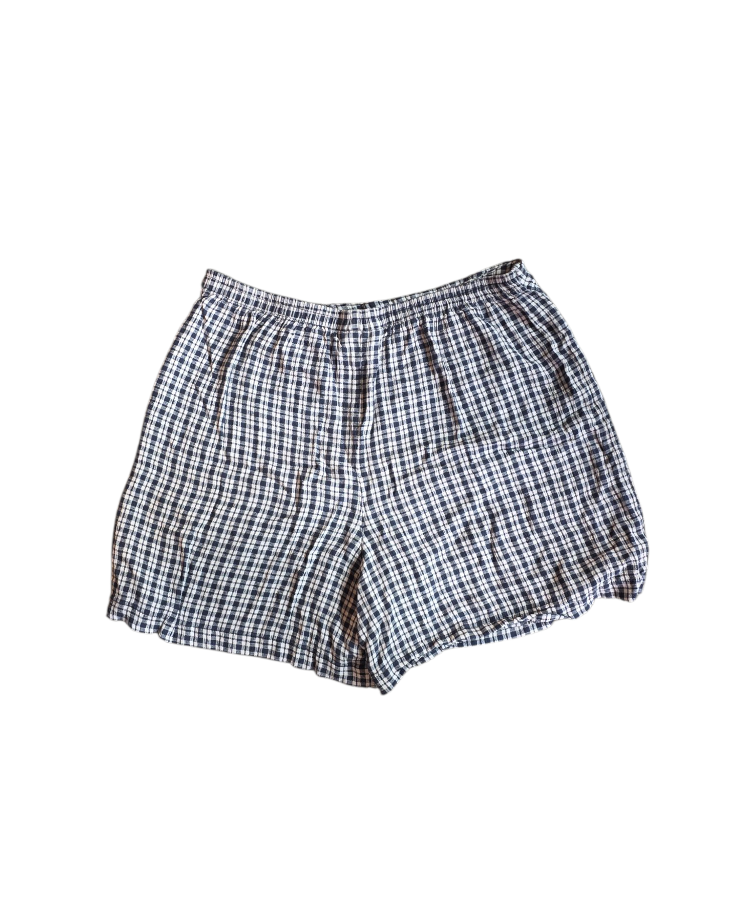 black white casual corner plaid skort, L