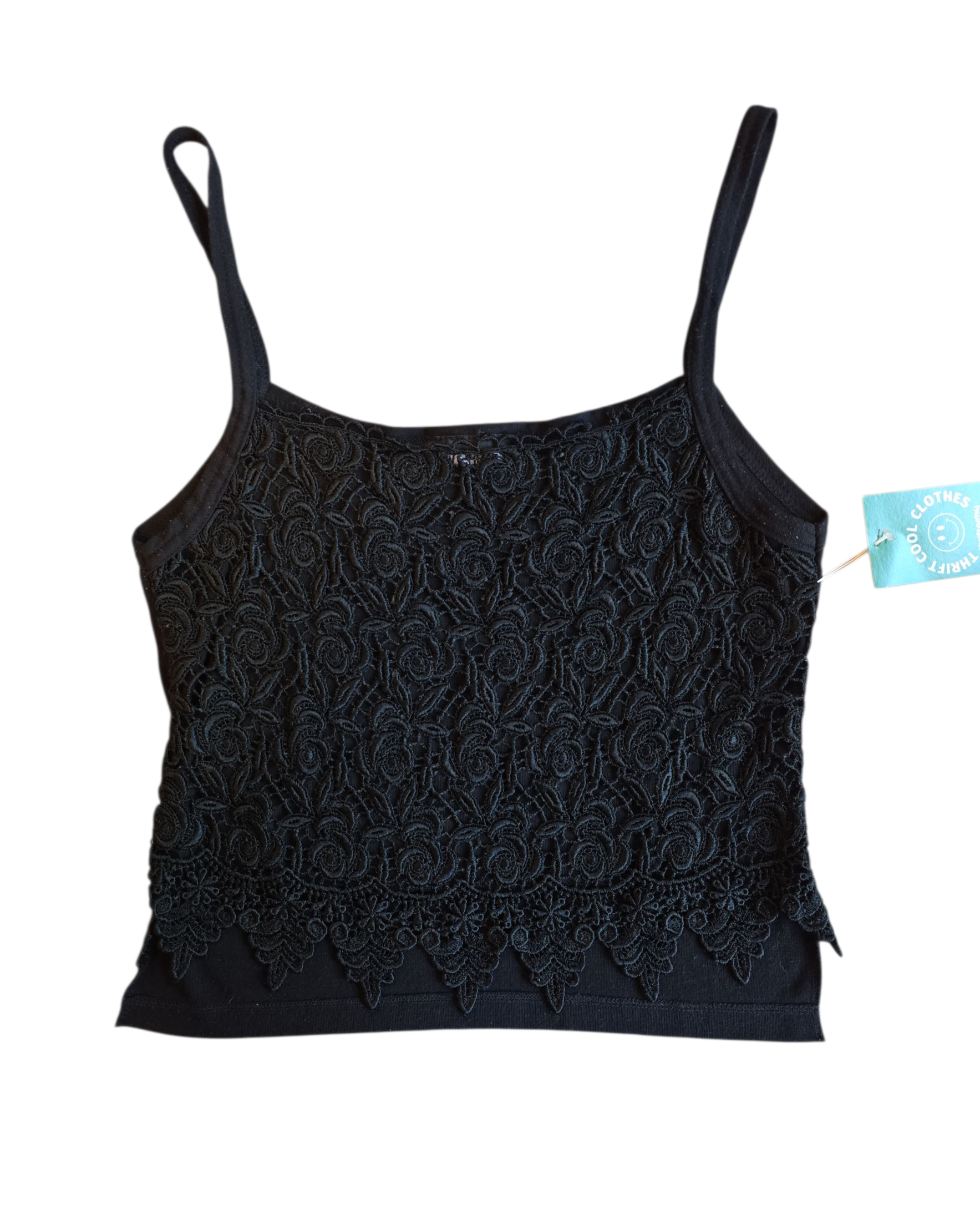 black awesome wear eyelet tank