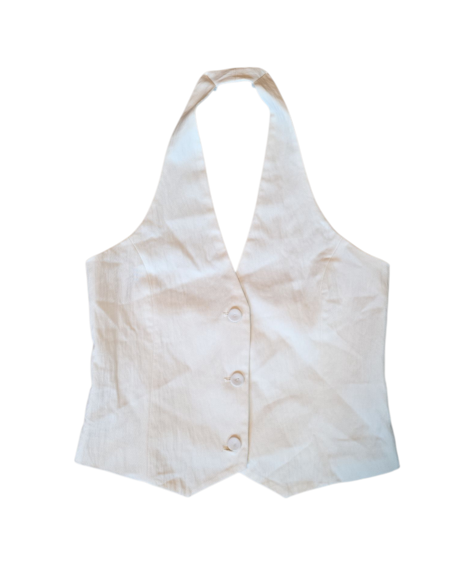 cream deluc halter vest top, s