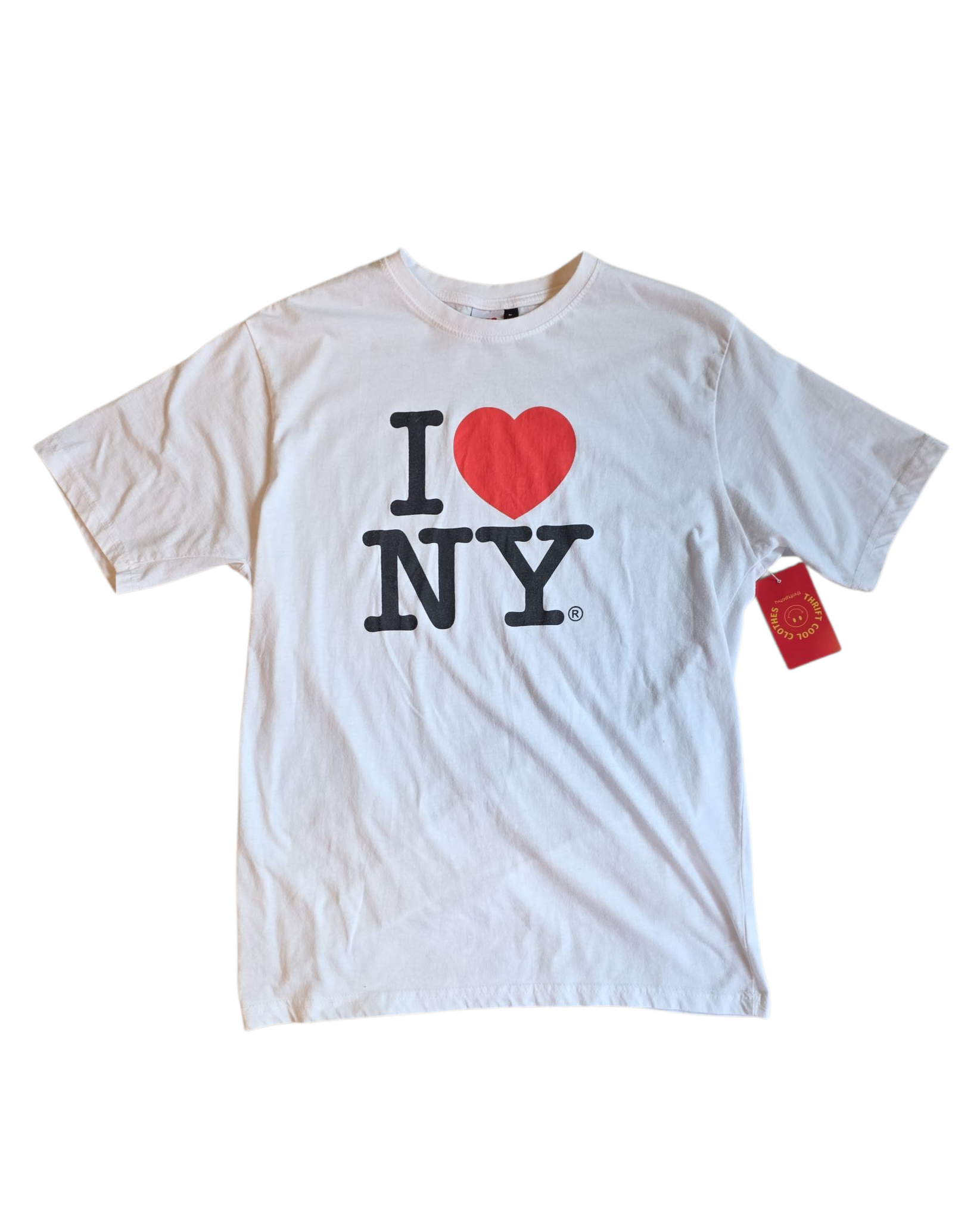 white  i heart ny tee, L