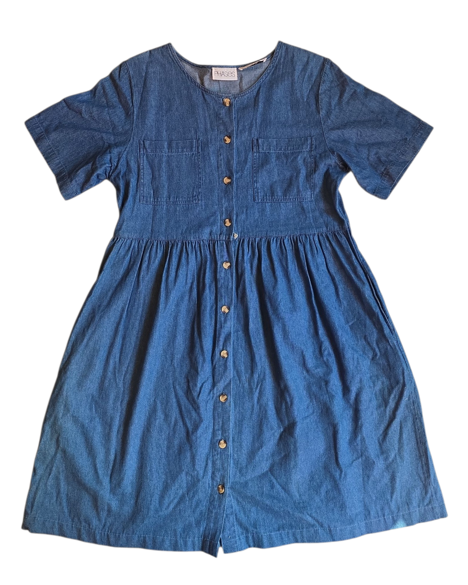 Blue Phases Denim button dress, M
