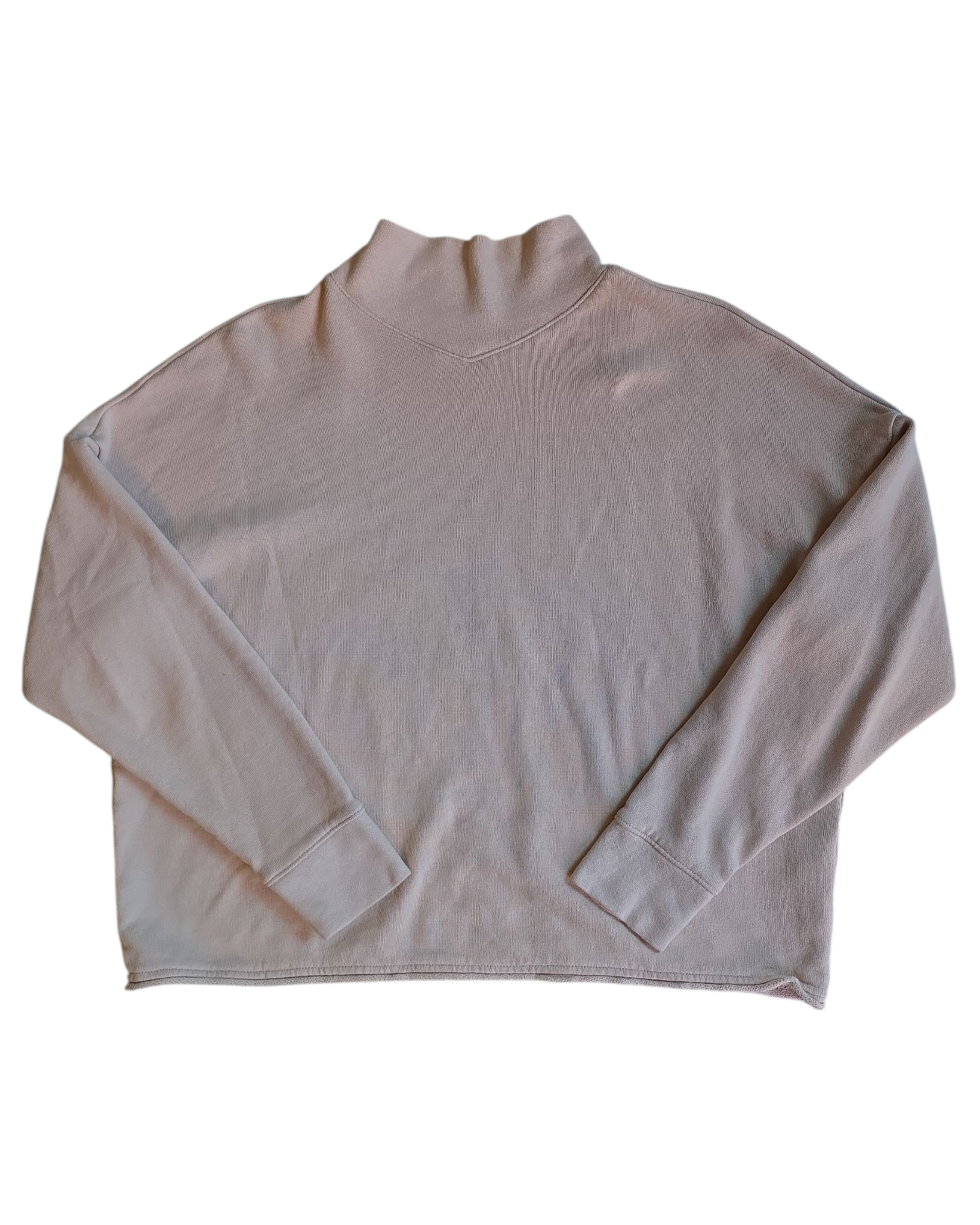 beige madewell ls turtleneck, s