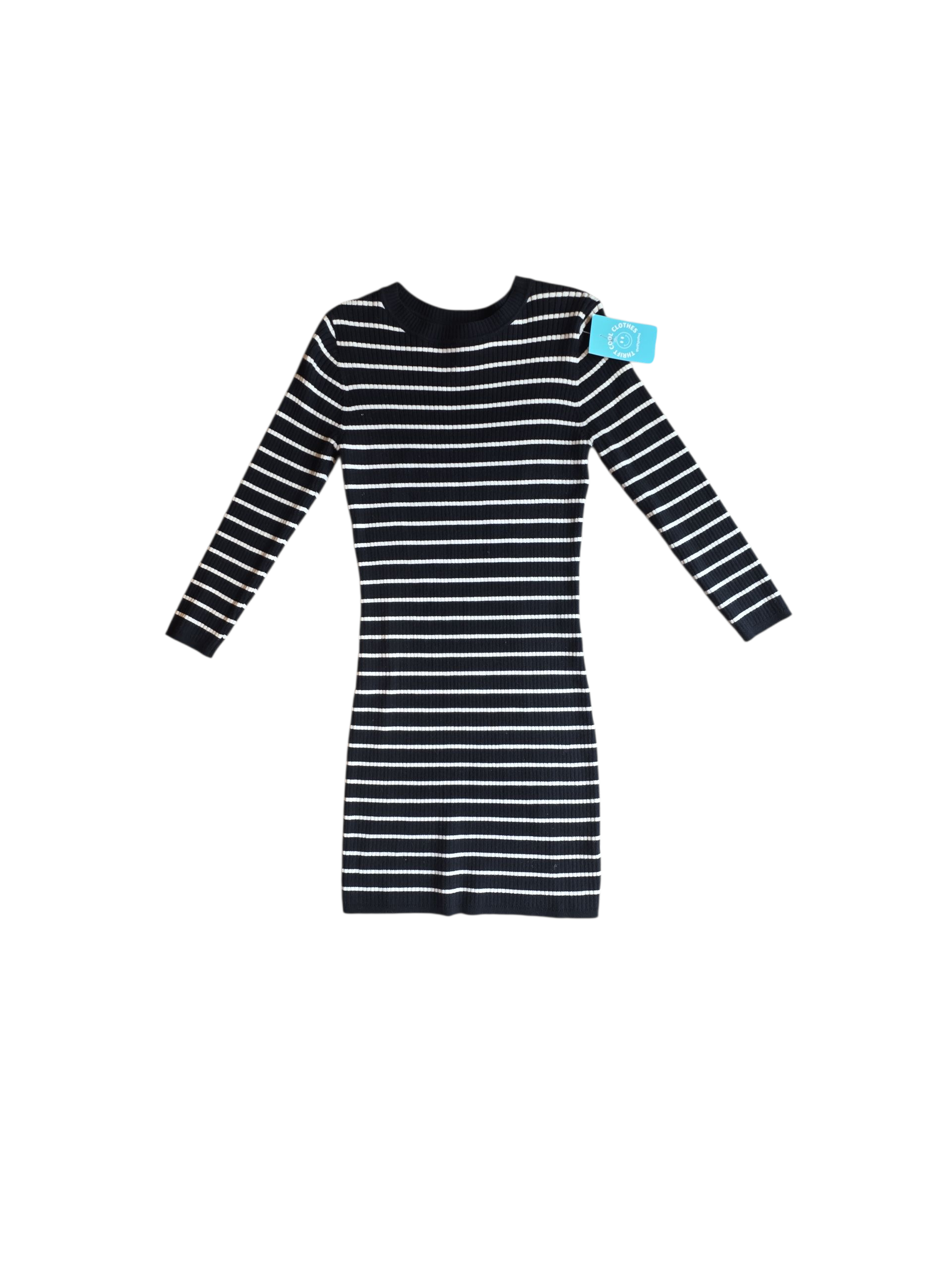 Black whit Forever 21 Stripe ls, M