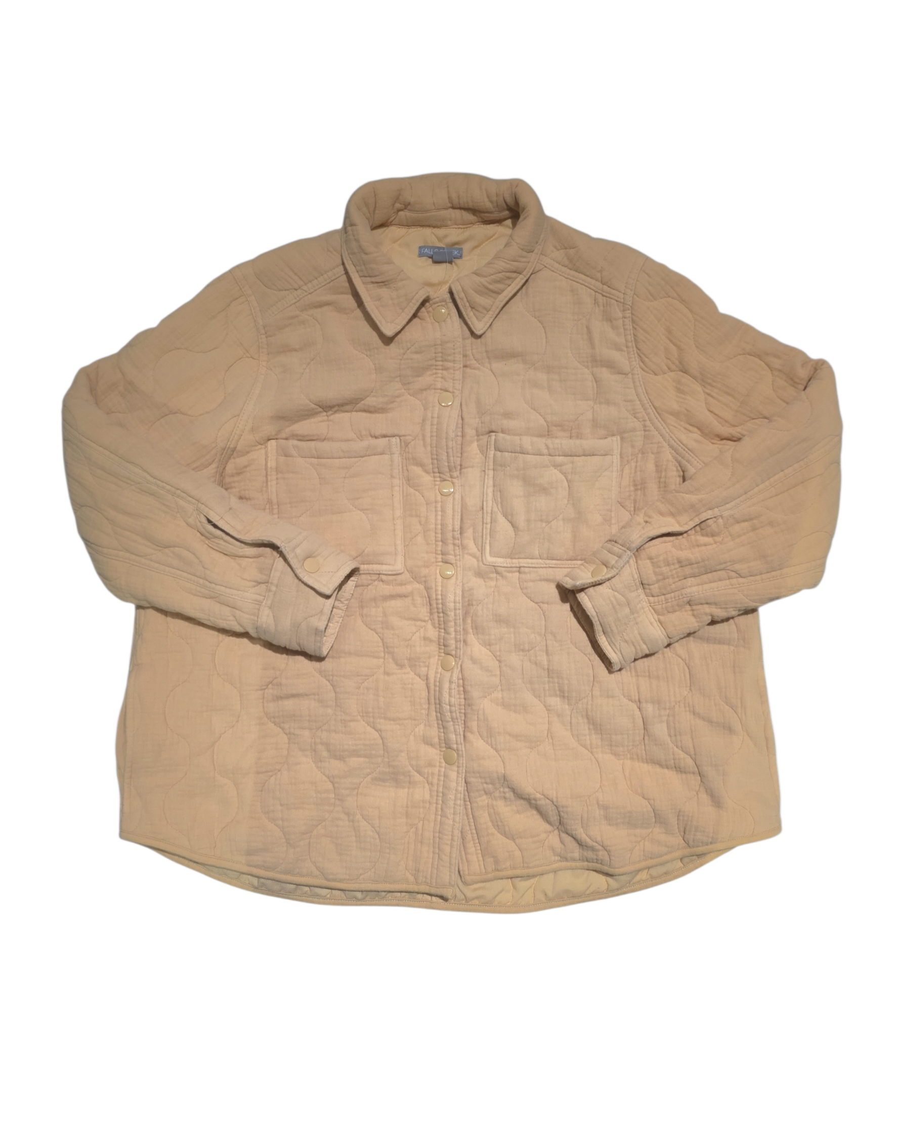 yellow falls creek squiggle quilted jacket, xl